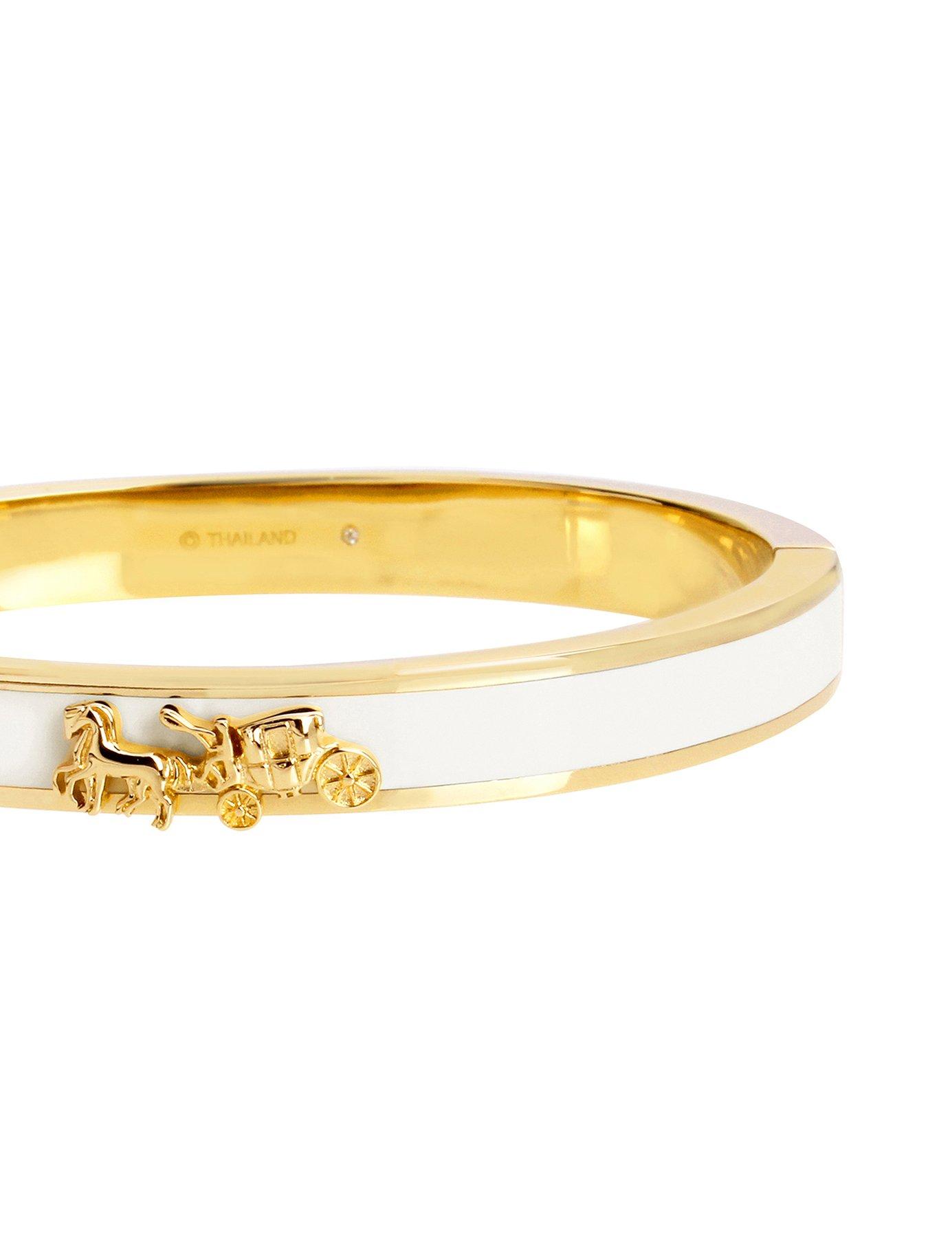 coach-horse-amp-carriage-enamel-hinged-bangle-bracelet-goldoutfit