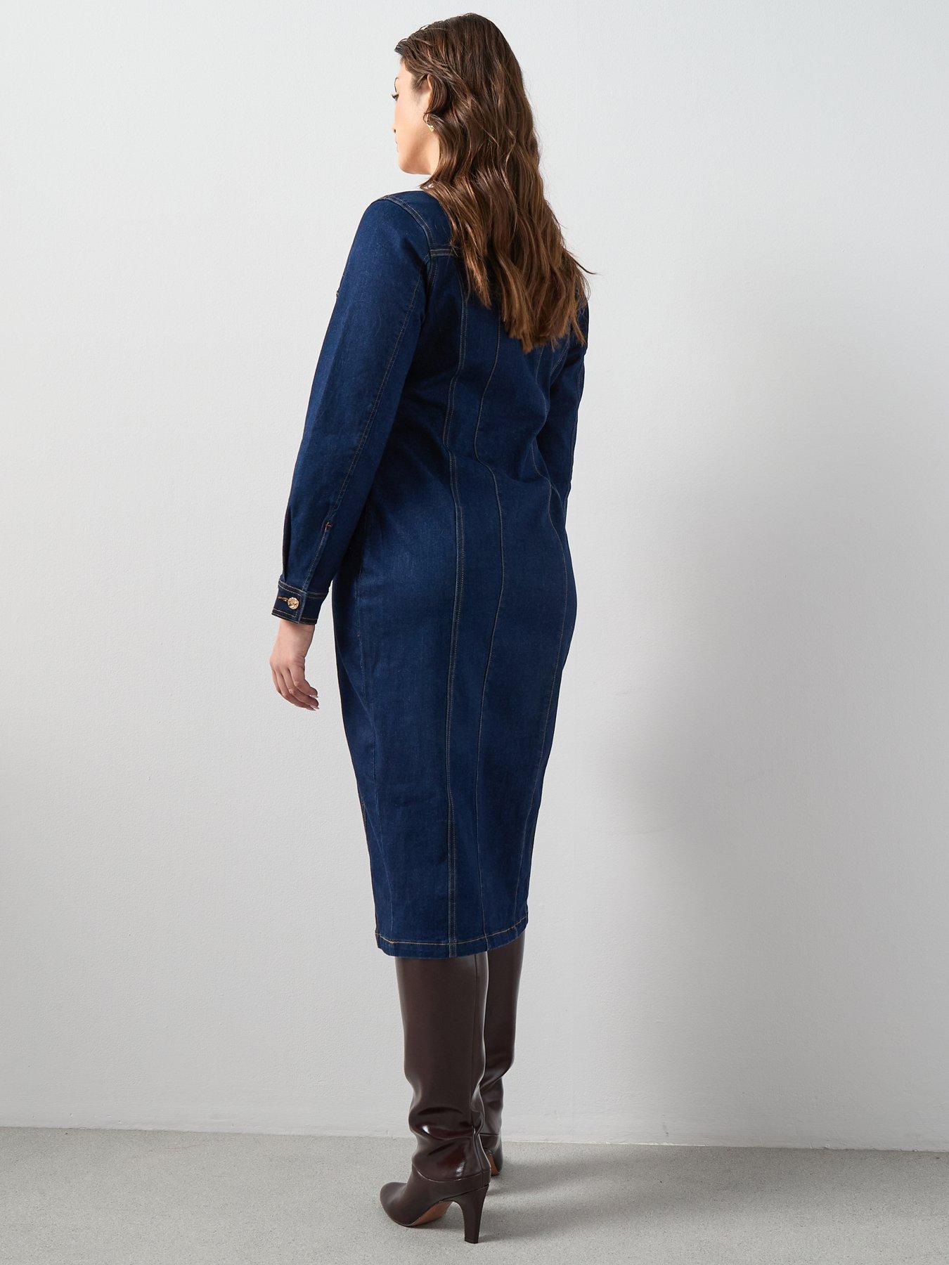 the-very-collection-curve-seam-detail-denim-dress-dark-washstillFront