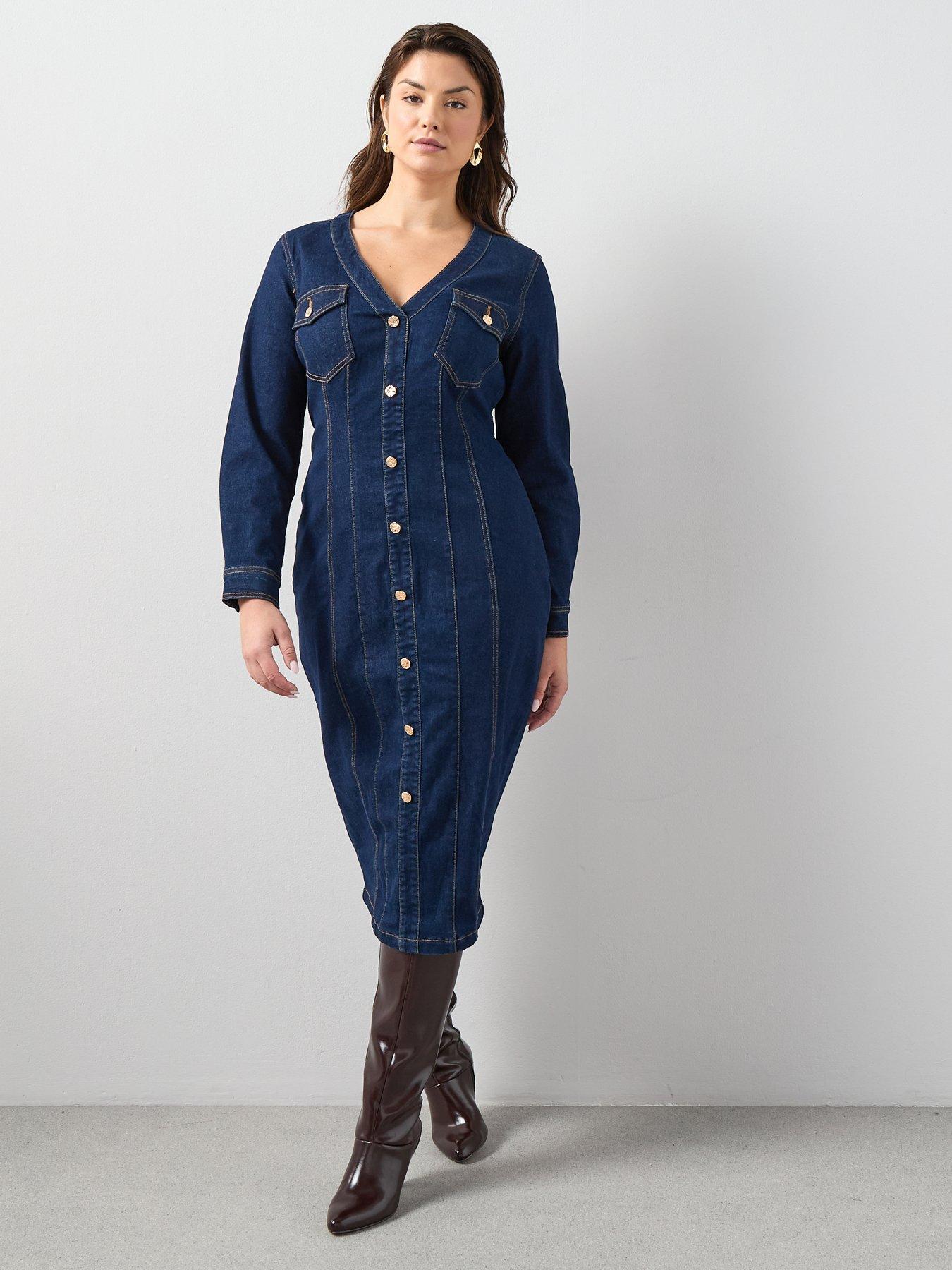 the-very-collection-curve-seam-detail-denim-dress-dark-washback