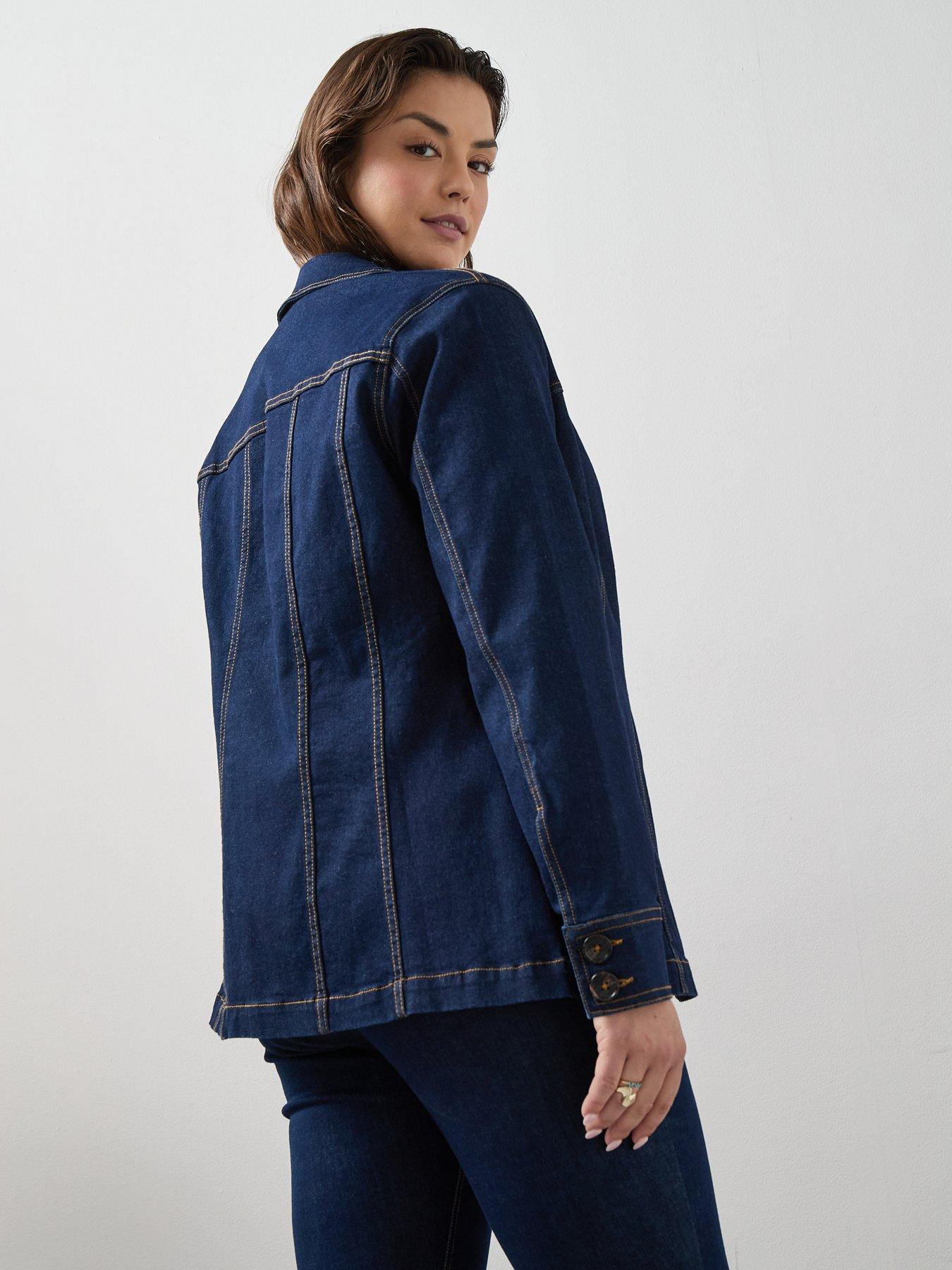 The Very Collection Curve Seam Detail Belted Denim Jacket | Very Ireland