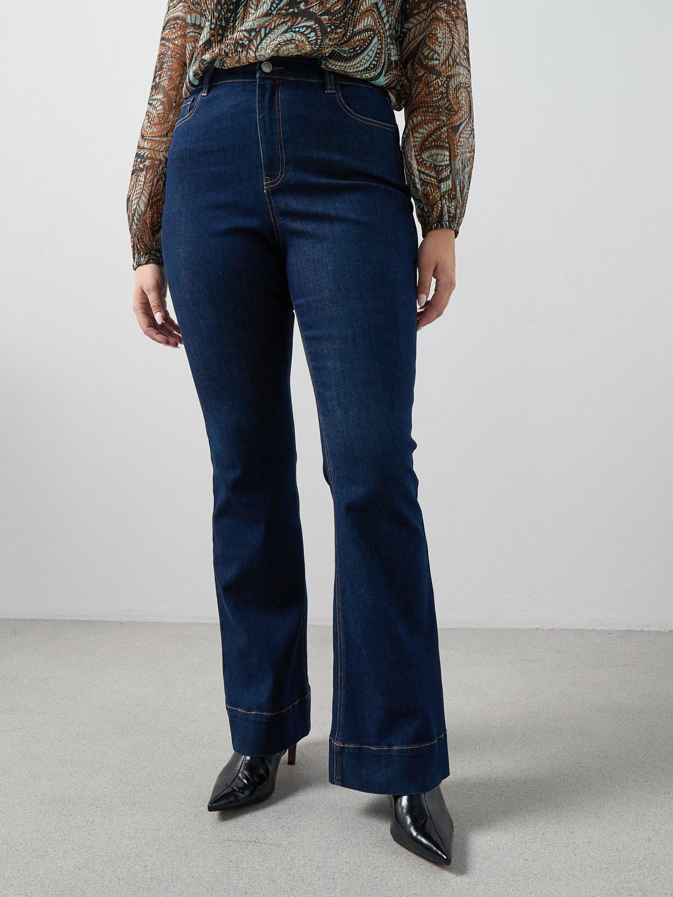 The Very Collection Curve Contrast Stitch Kickflare Jean