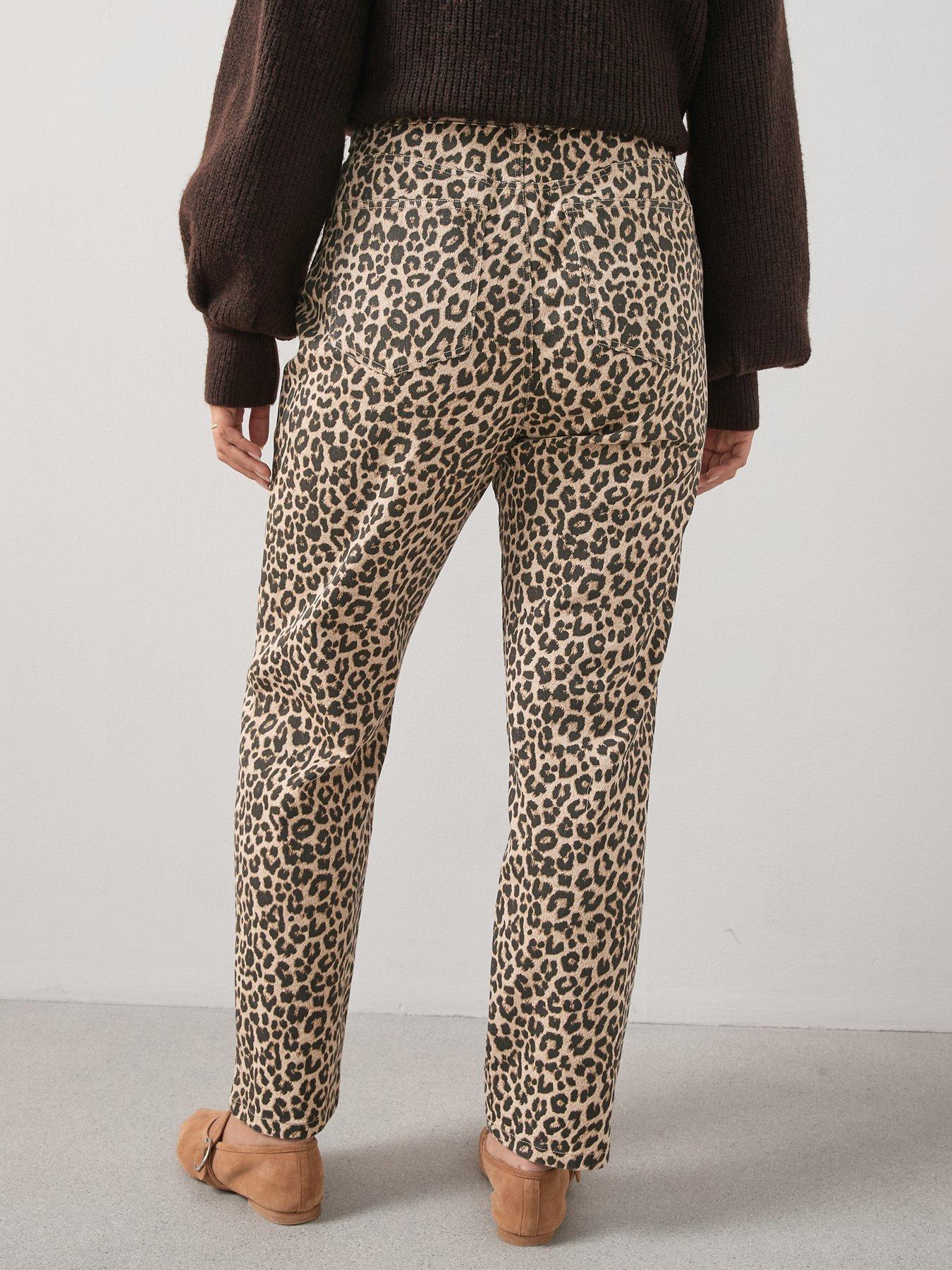 Image 2 of 7 of V by Very Curve Straight Leg Jean - Animal Print