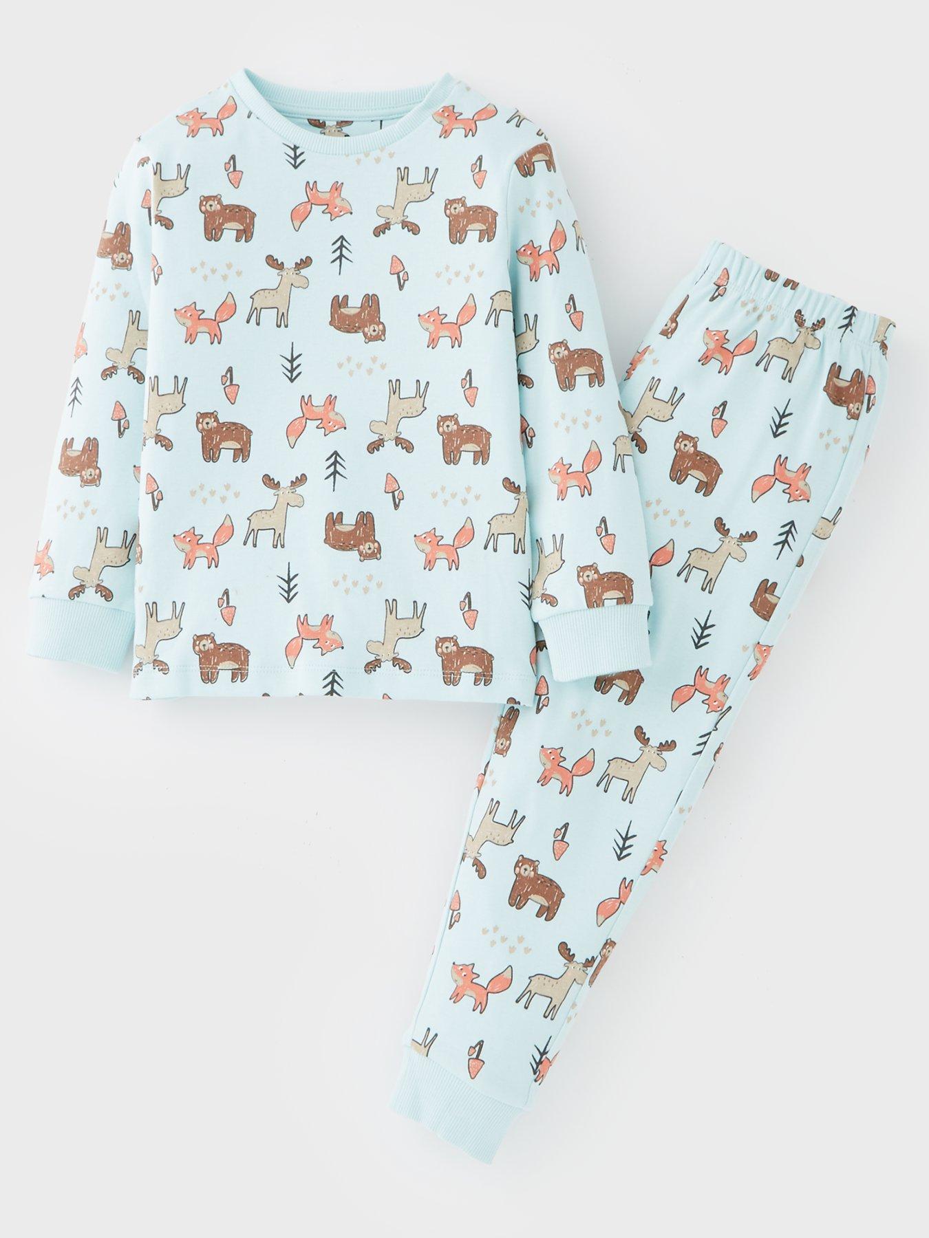 Image 1 of 4 of Mini V by Very Animal Character Print Pyjama Set - Multi