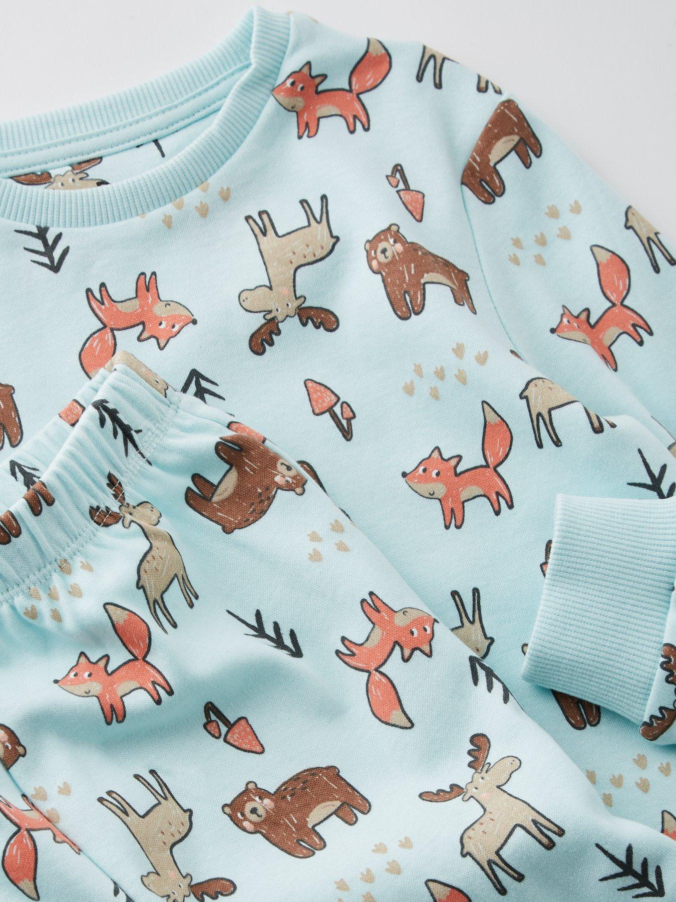 Image 3 of 4 of Mini V by Very Animal Character Print Pyjama Set - Multi