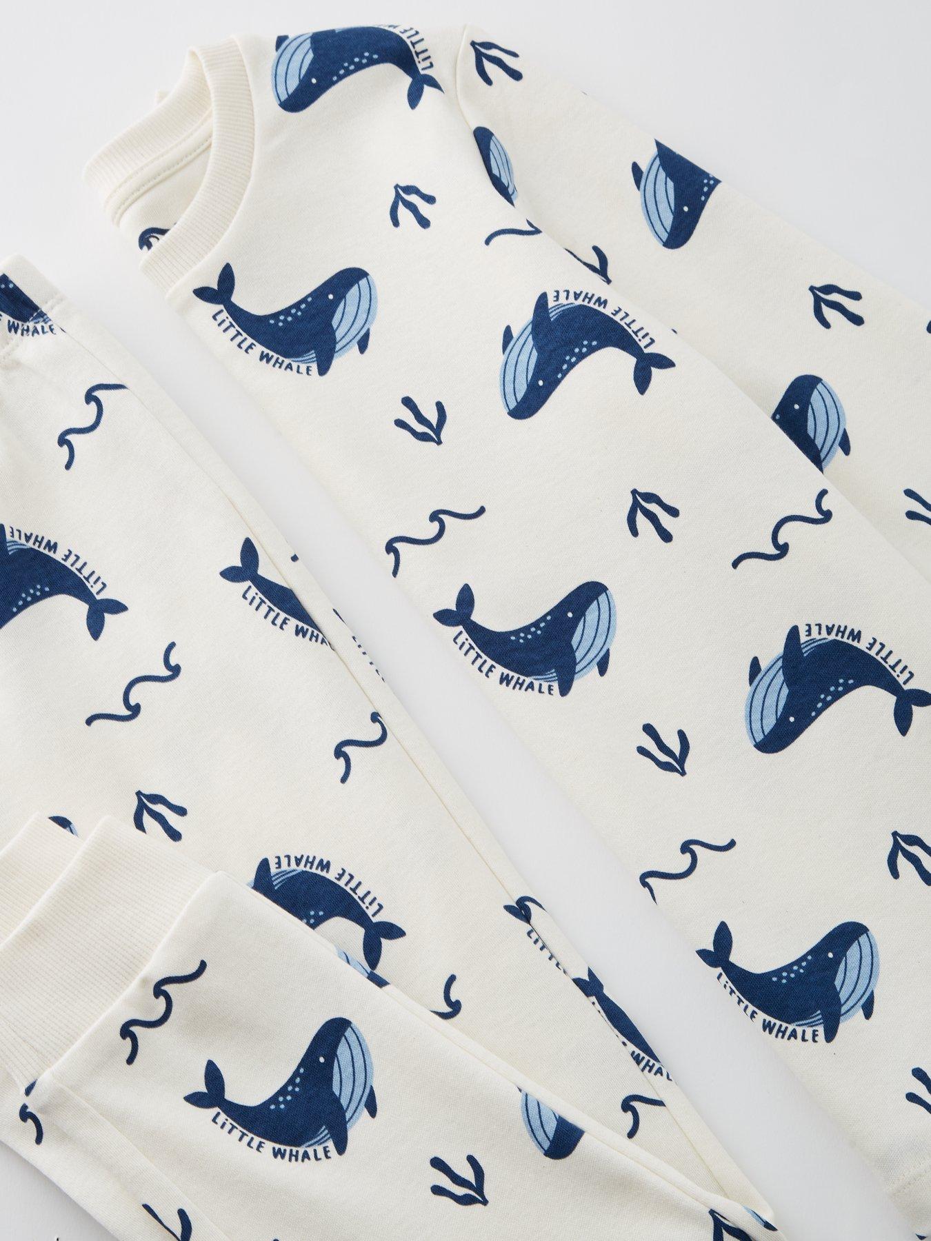 Image 4 of 4 of Mini V by Very Whale Print Pyjama Set - Multi