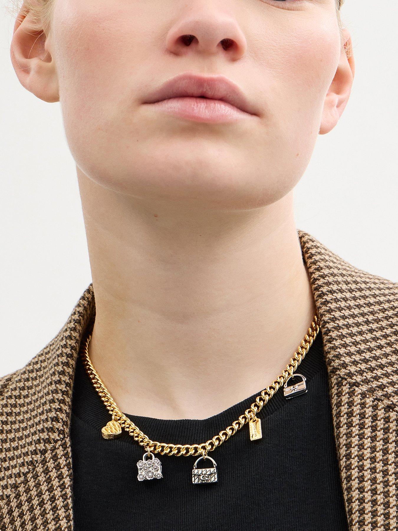 Image 2 of 4 of COACH Handbag Shop Charm Necklace - Gold