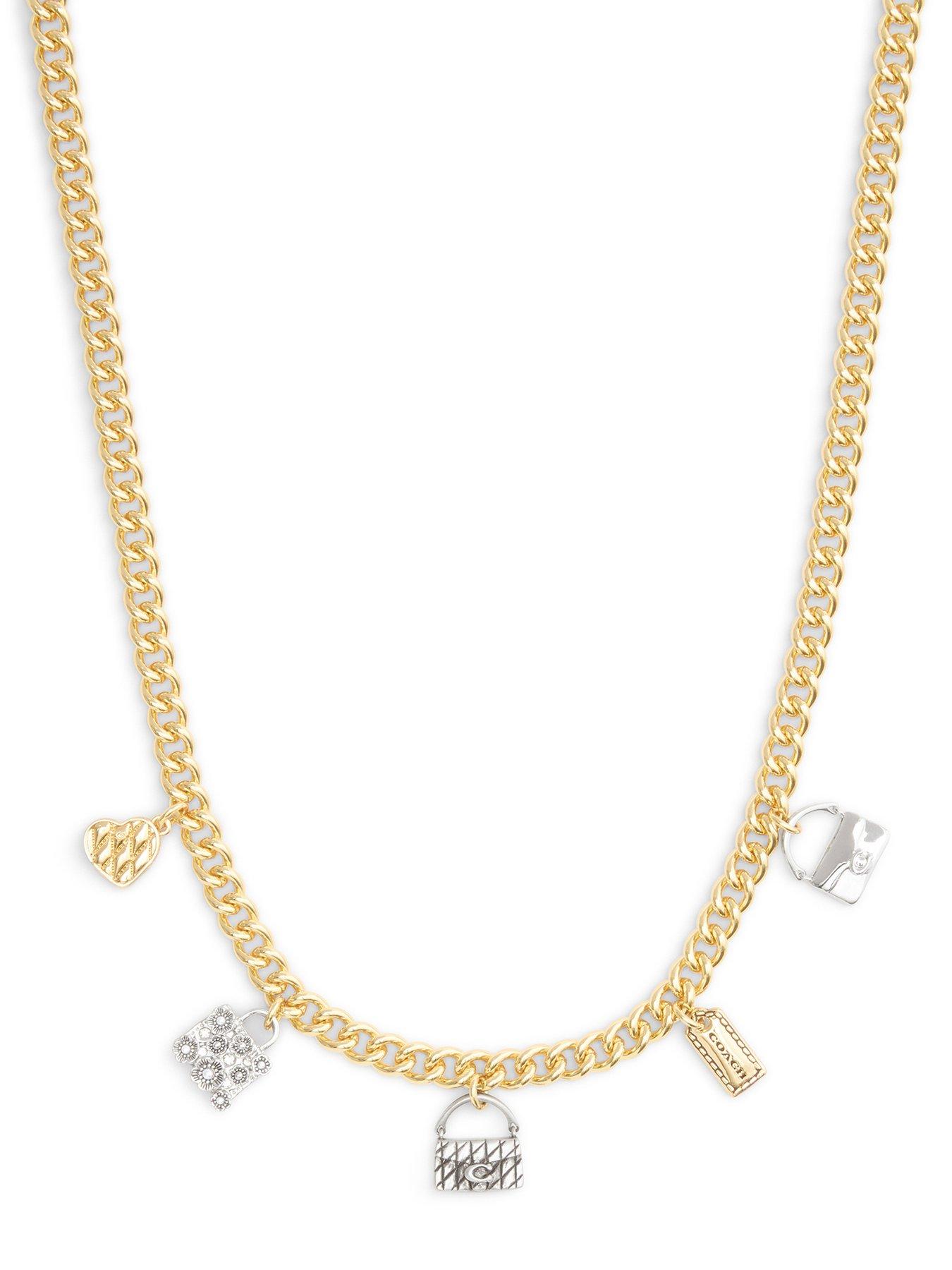 Image 3 of 4 of COACH Handbag Shop Charm Necklace - Gold