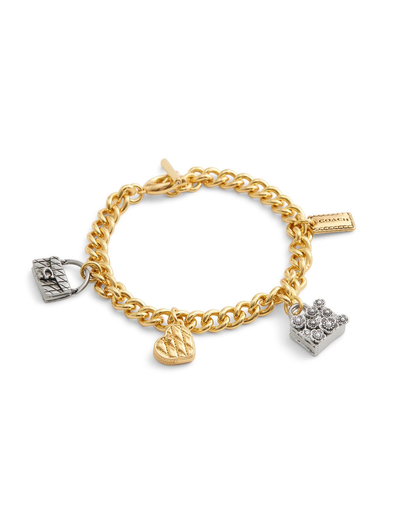 Image 2 of 4 of COACH Handbag Shop Charm Bracelet - Gold