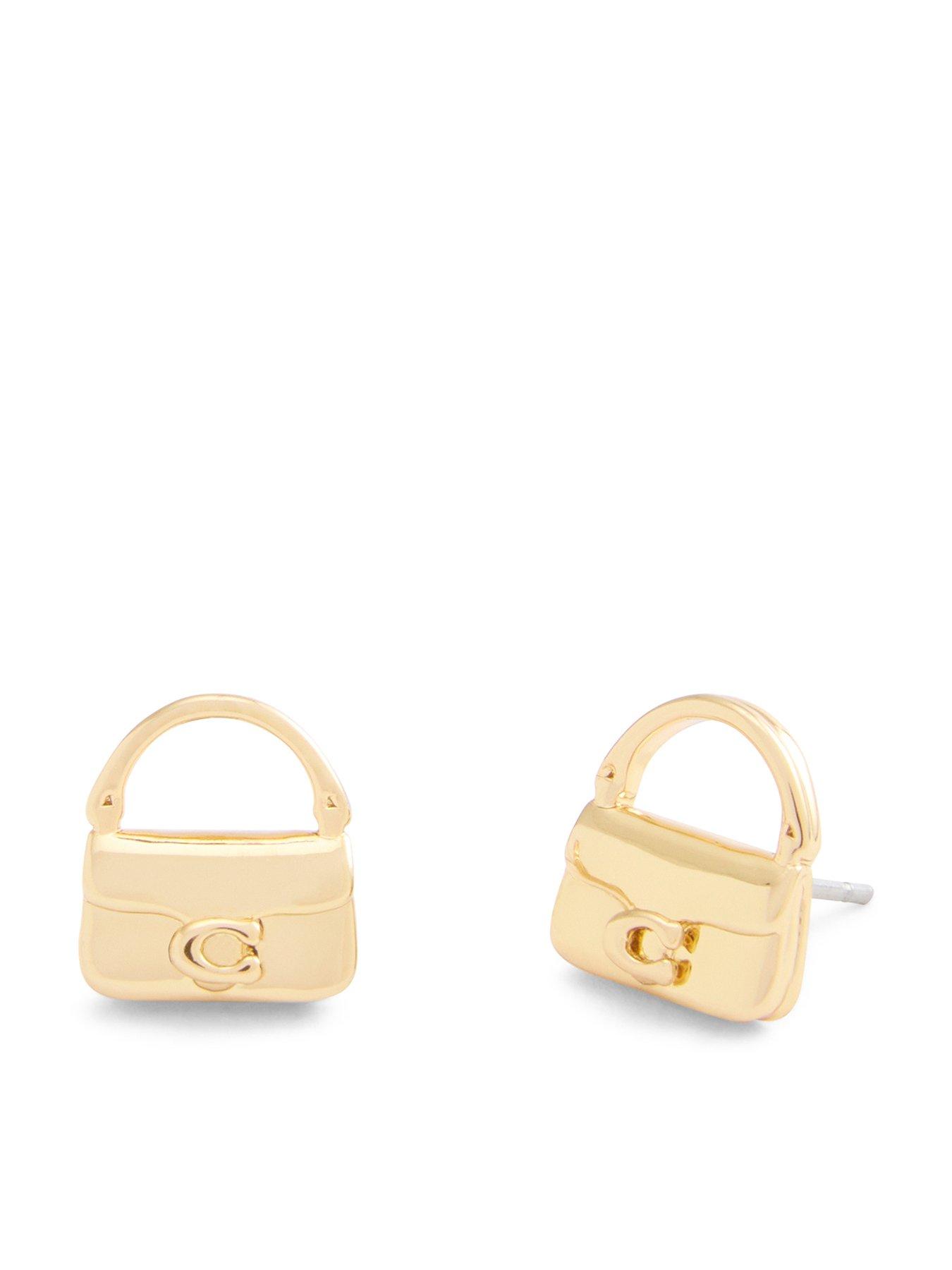 coach-tabby-bag-stud-earrings-goldfront