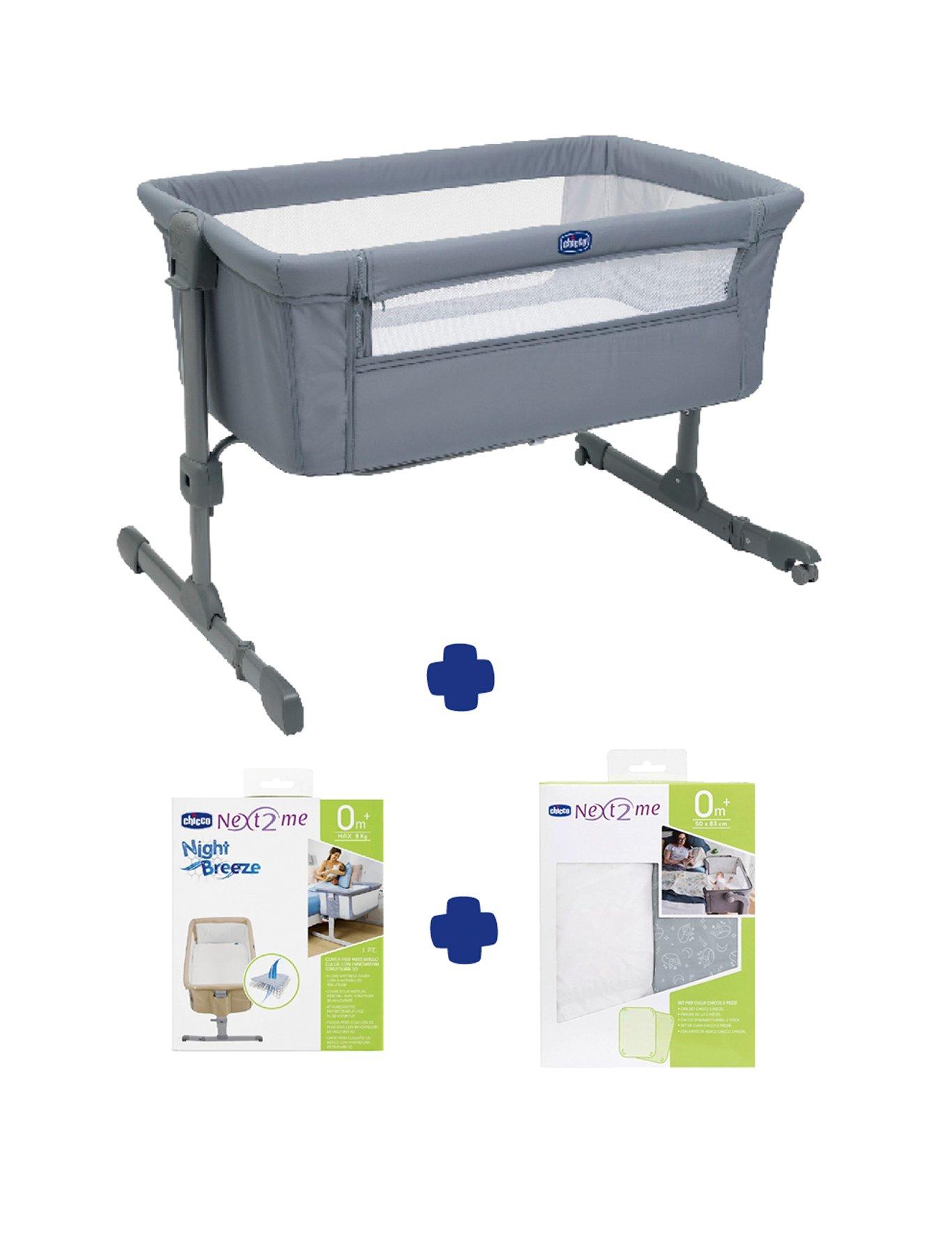 chicco-next2me-bedside-crib-mattress-protector-amp-2-fitted-sheets-grey-fox