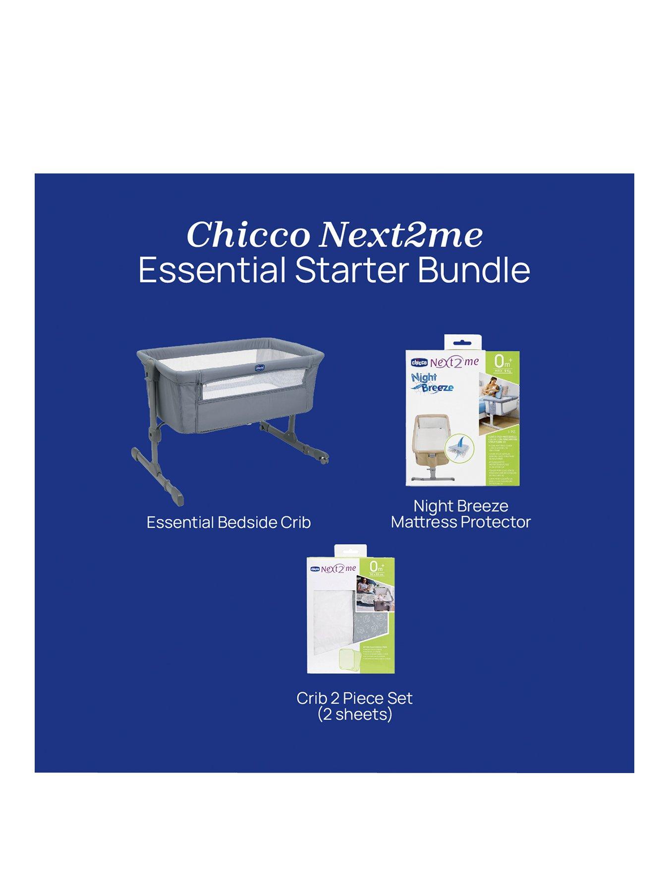 chicco-next2me-bedside-crib-mattress-protector-amp-2-fitted-sheets-grey-foxback