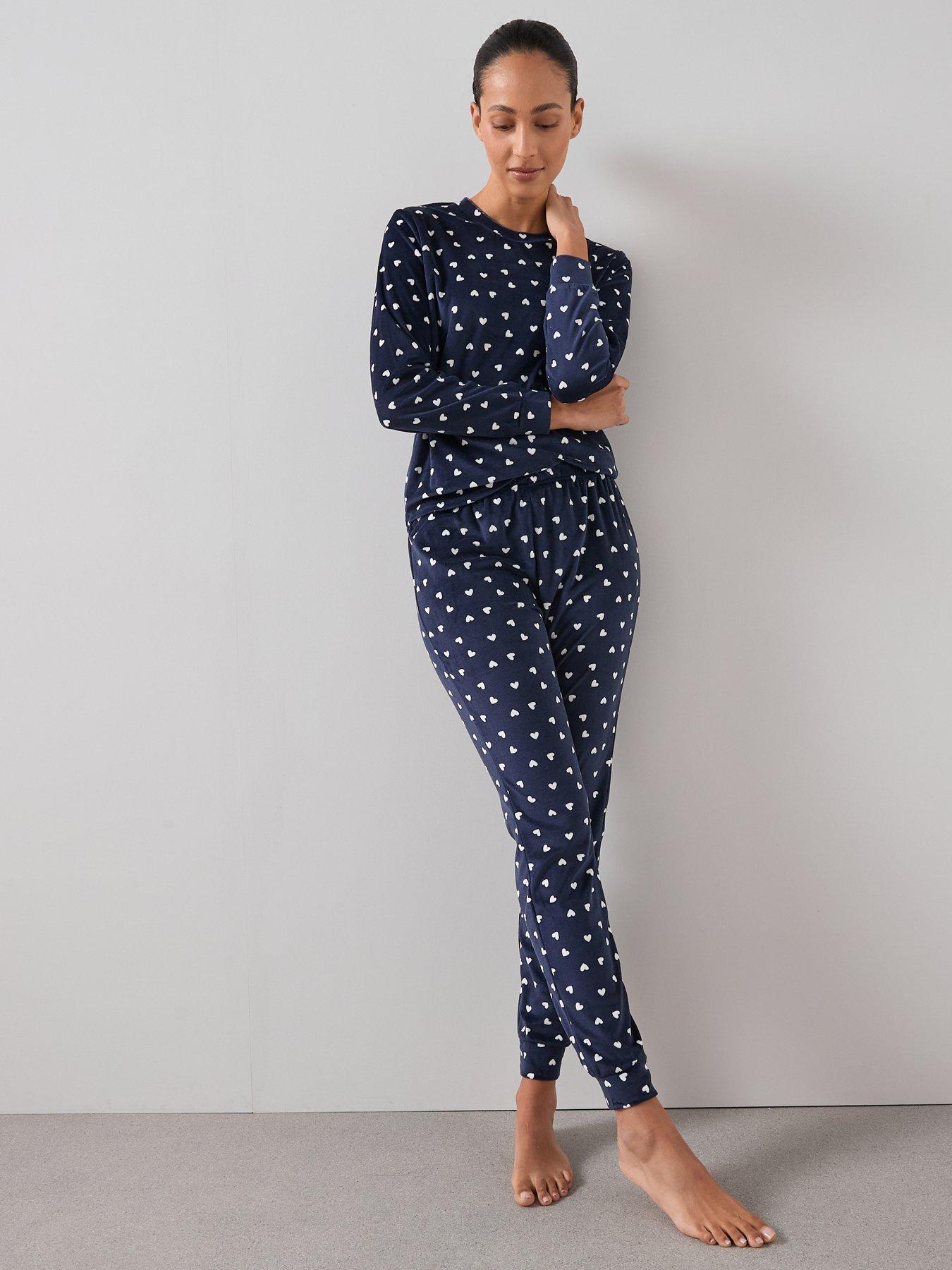 The Very Collection Heart Print Velour Jogger Pj Set Set | Very Ireland