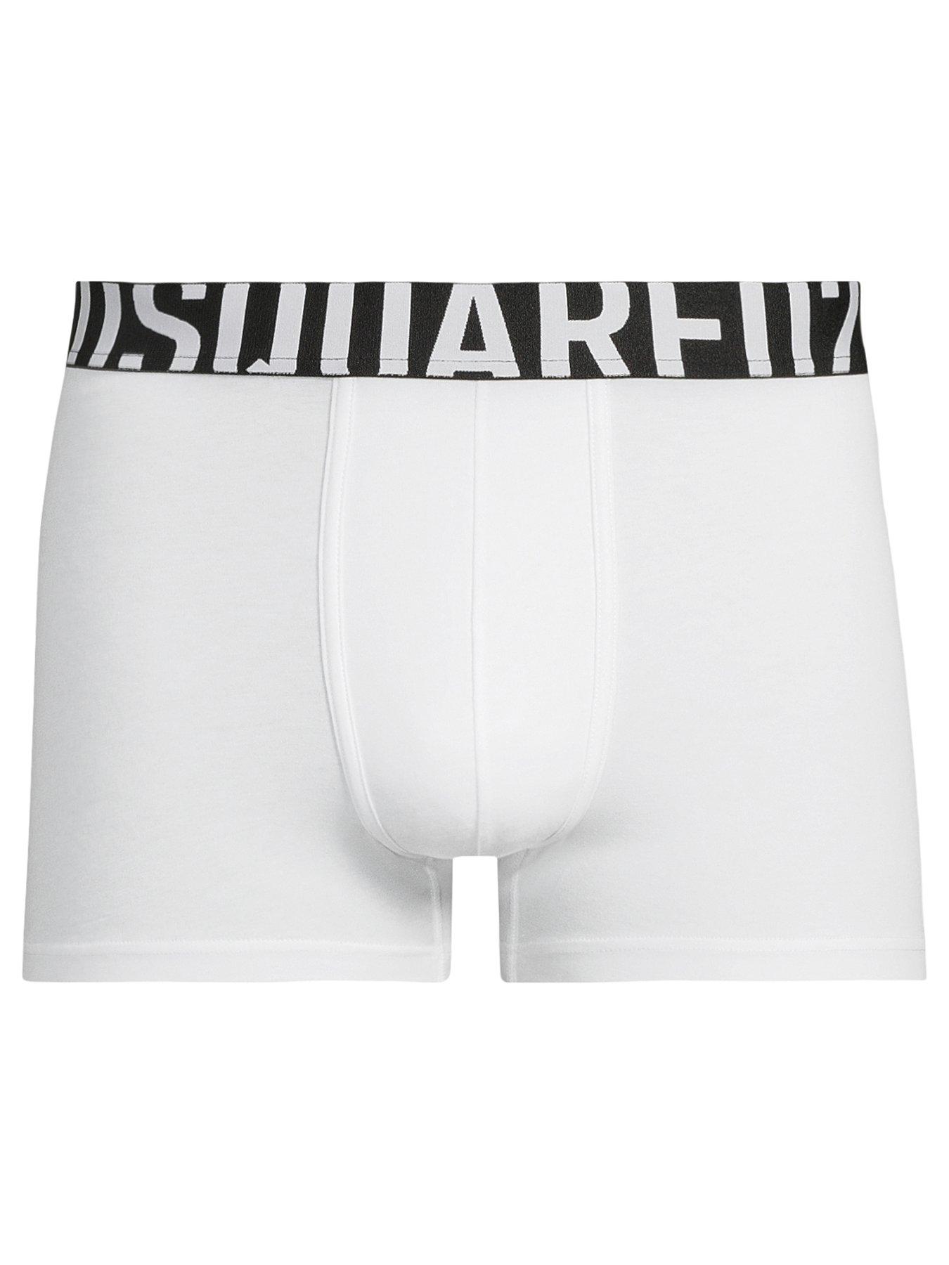 undefined Dsquared Stretch Cotton Logo Trunks - White