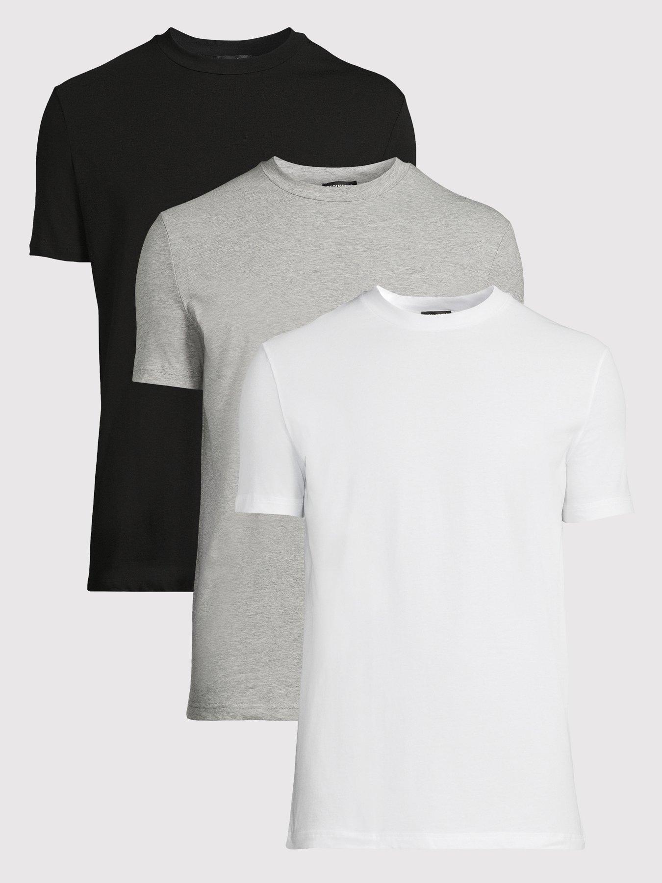 undefined Dsquared 3 Pack Back Print T-Shirts - Dark Assorted
