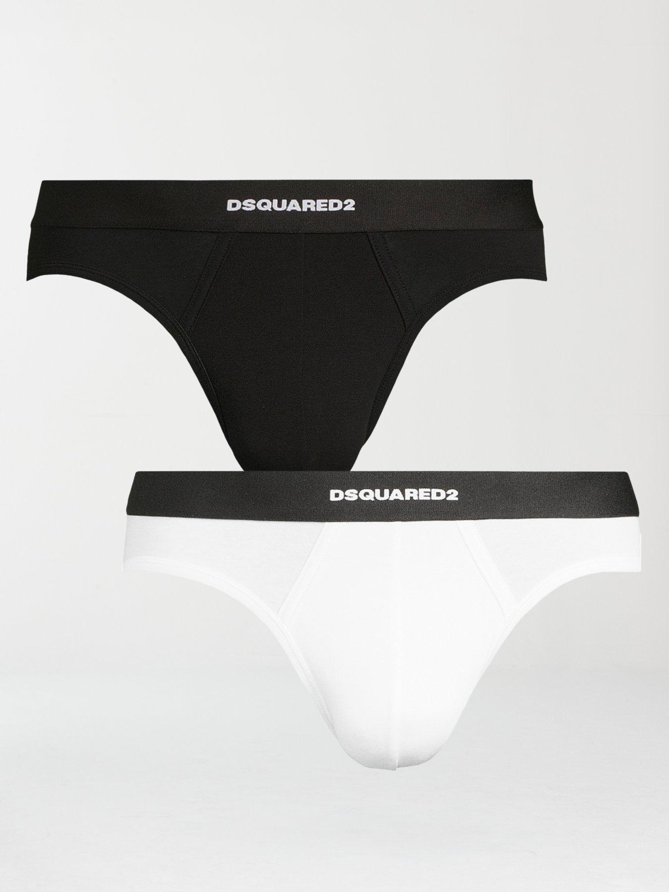 Dsquared2 Dsquared 2 Pack Stretch Cotton Briefs - Black/White