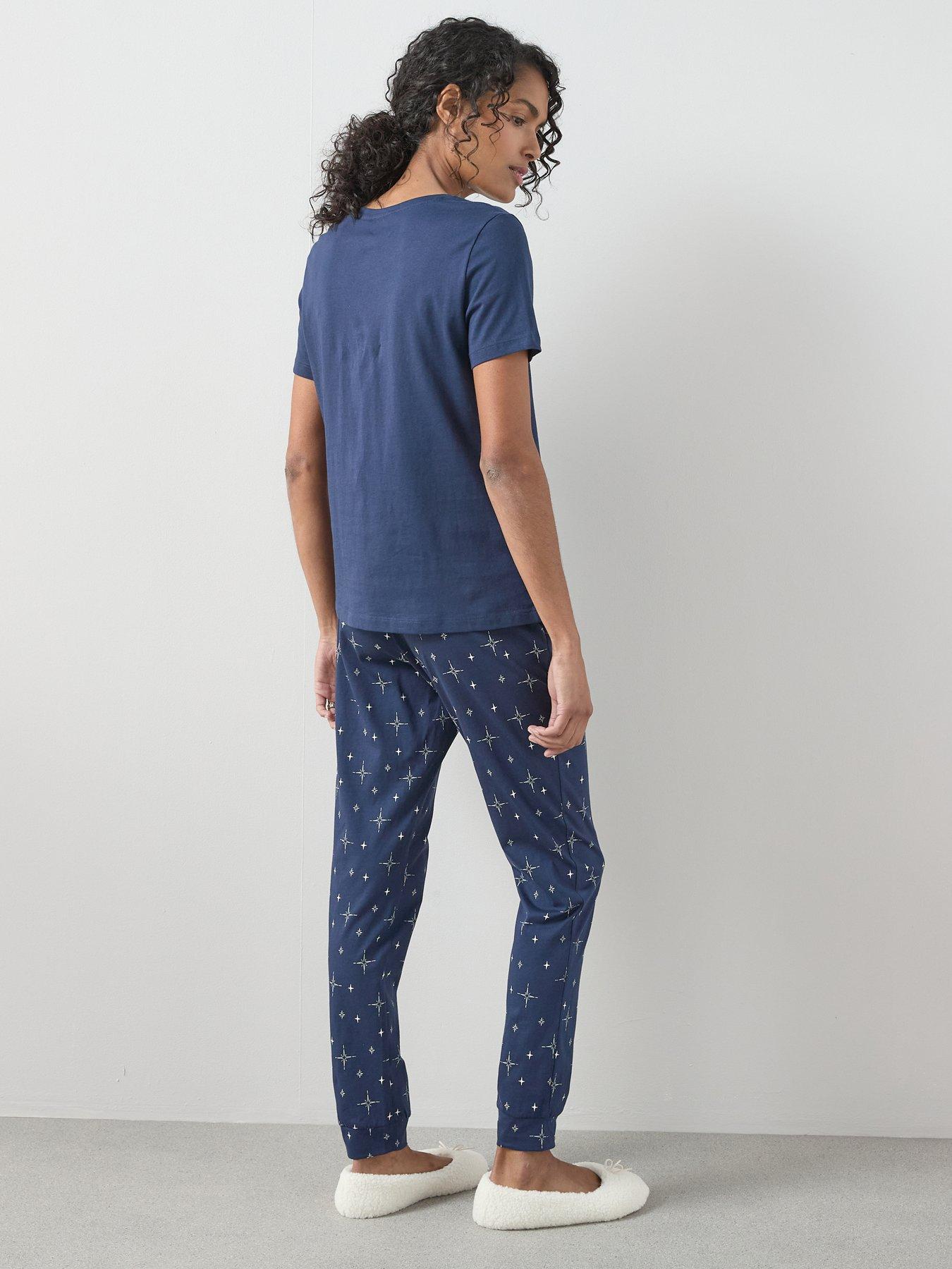 the-very-collection-short-sleeve-coffee-cup-and-jogger-pj-set-navystillFront