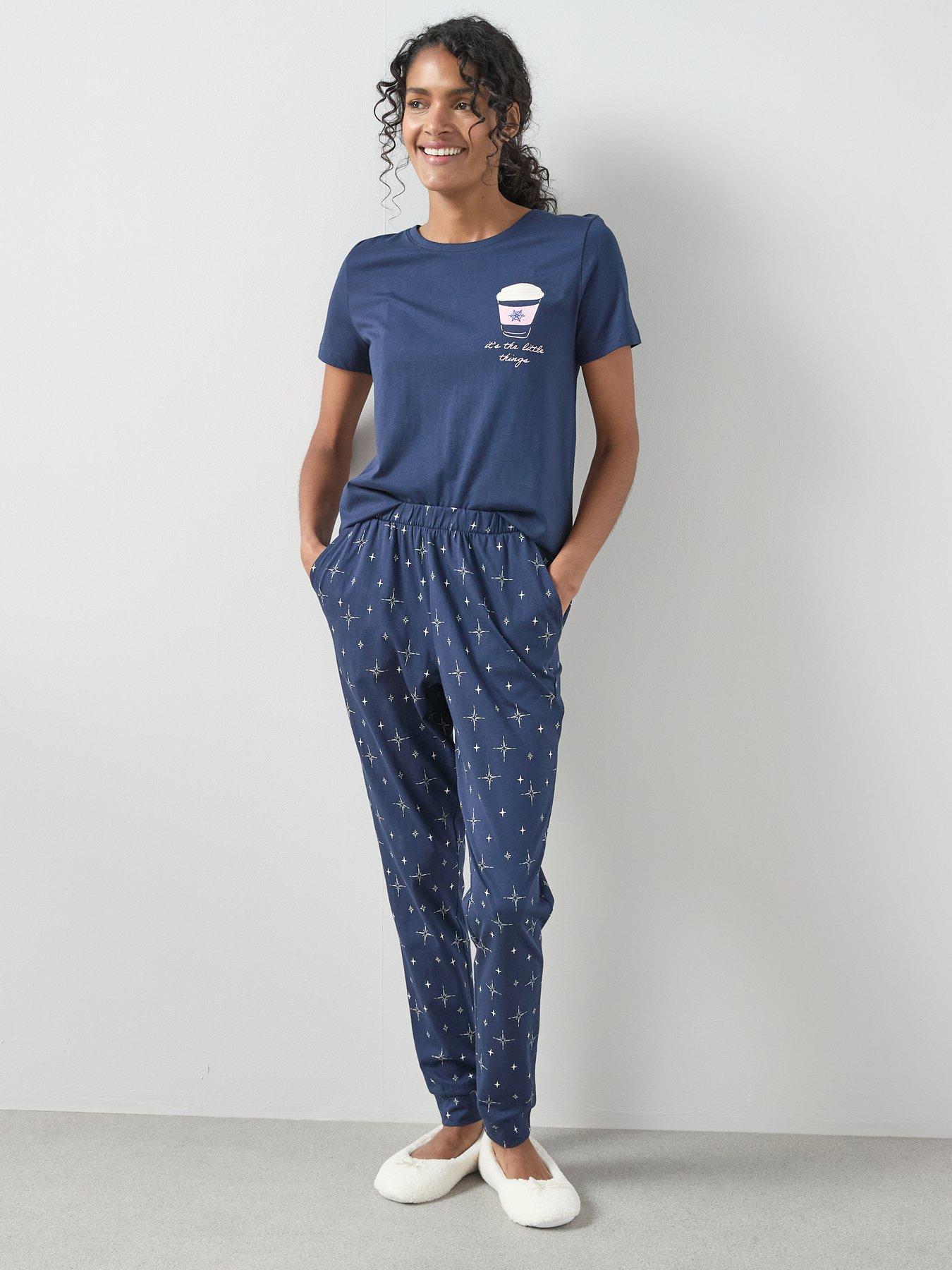 the-very-collection-short-sleeve-coffee-cup-and-jogger-pj-set-navyback