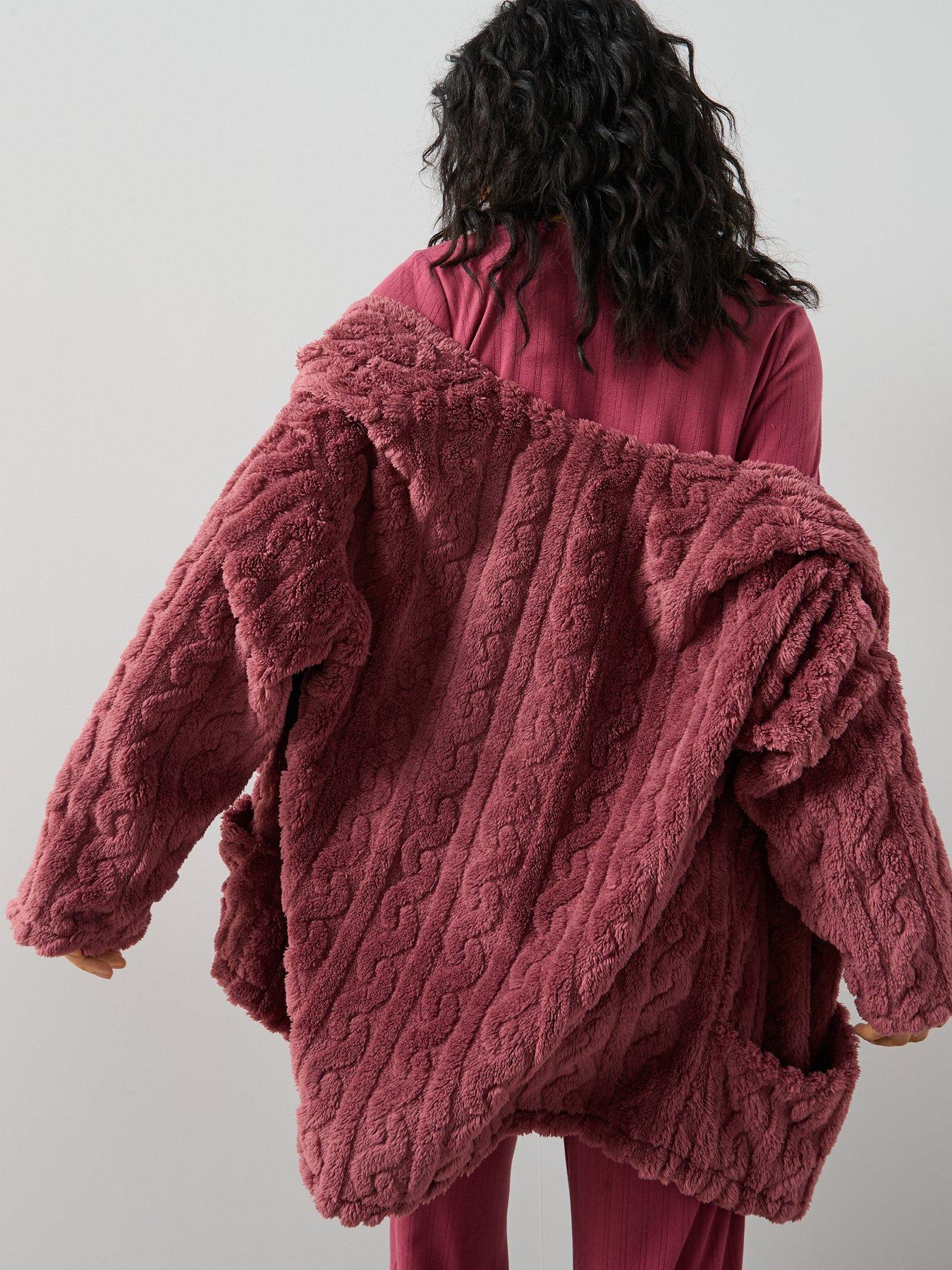 the-very-collection-textured-teddy-fur-cardigan-pinkstillFront