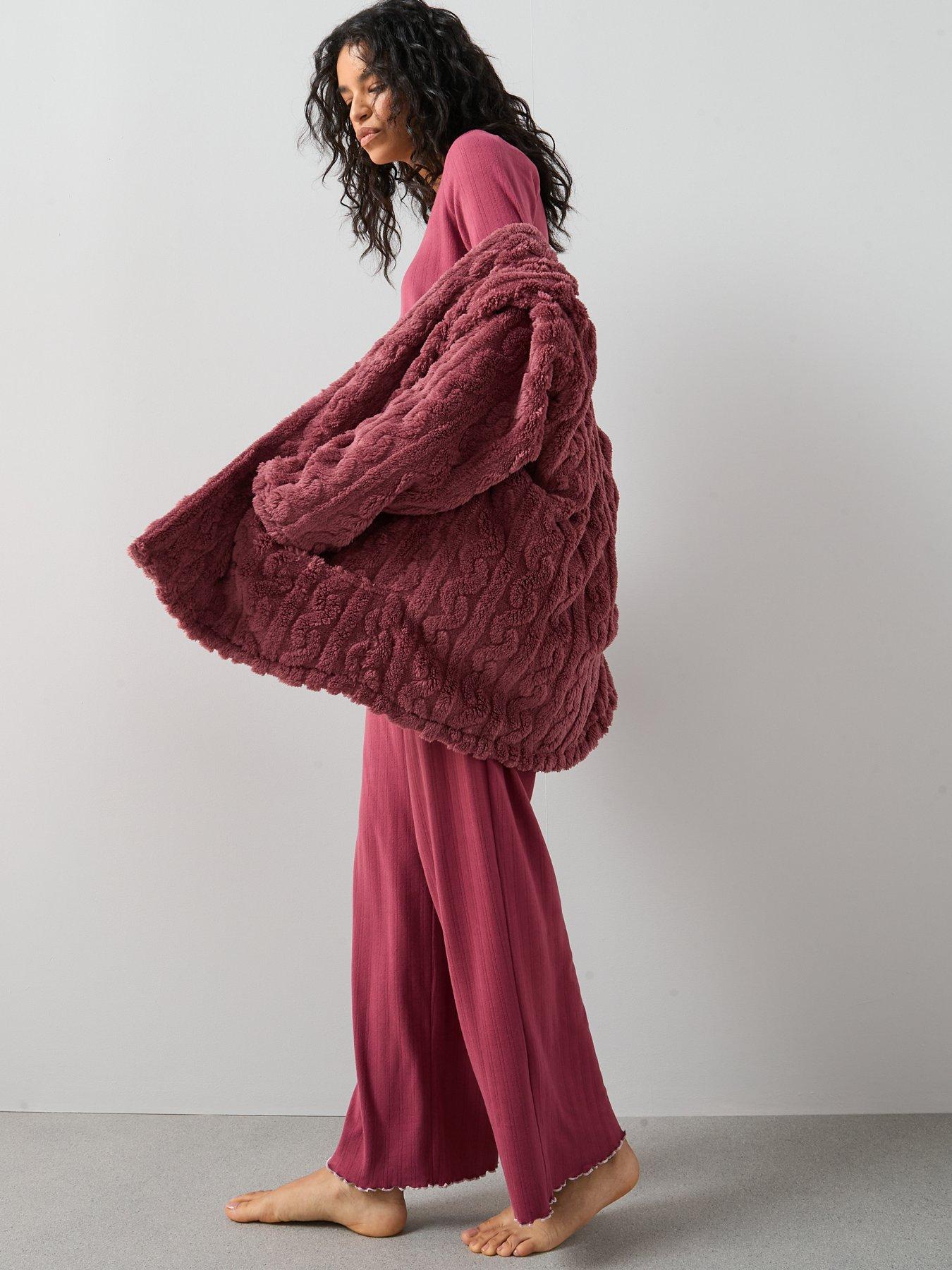 the-very-collection-textured-teddy-fur-cardigan-pinkback