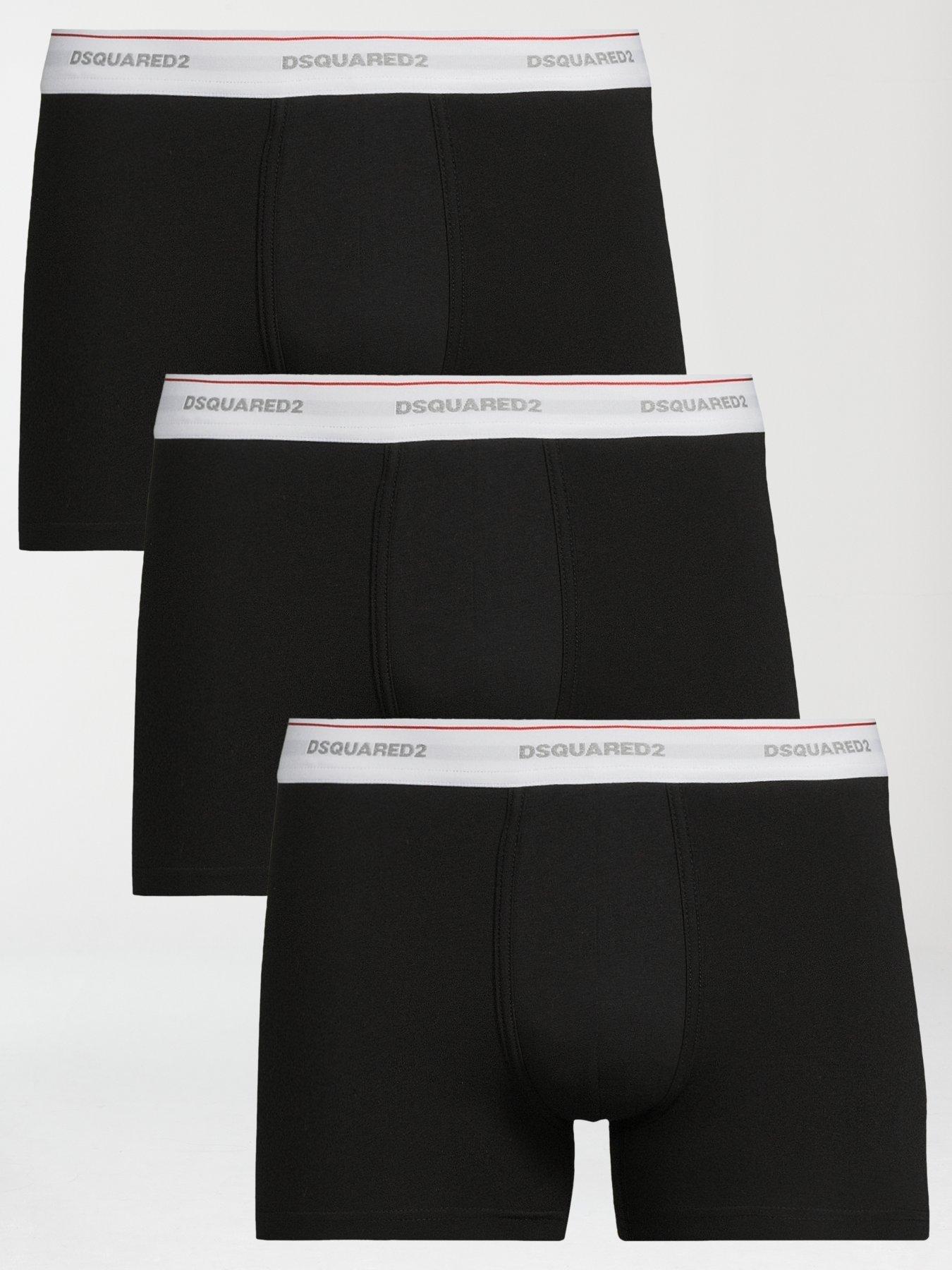 Dsquared2 Dsquared Stretch Cotton 3 Pack Of Trunks - Black