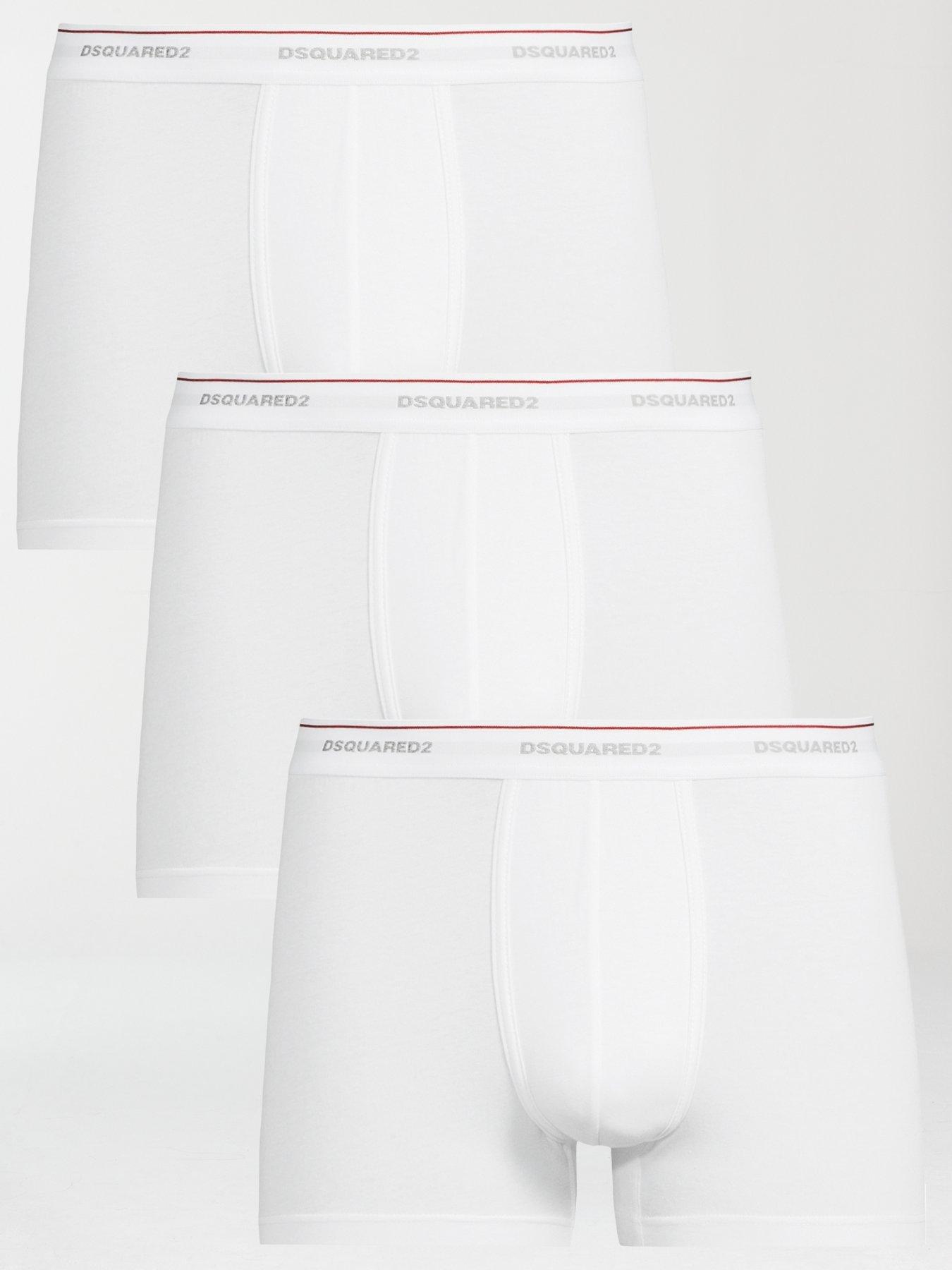 Dsquared2 Dsquared Stretch Cotton 3 Pack Of Trunks - White