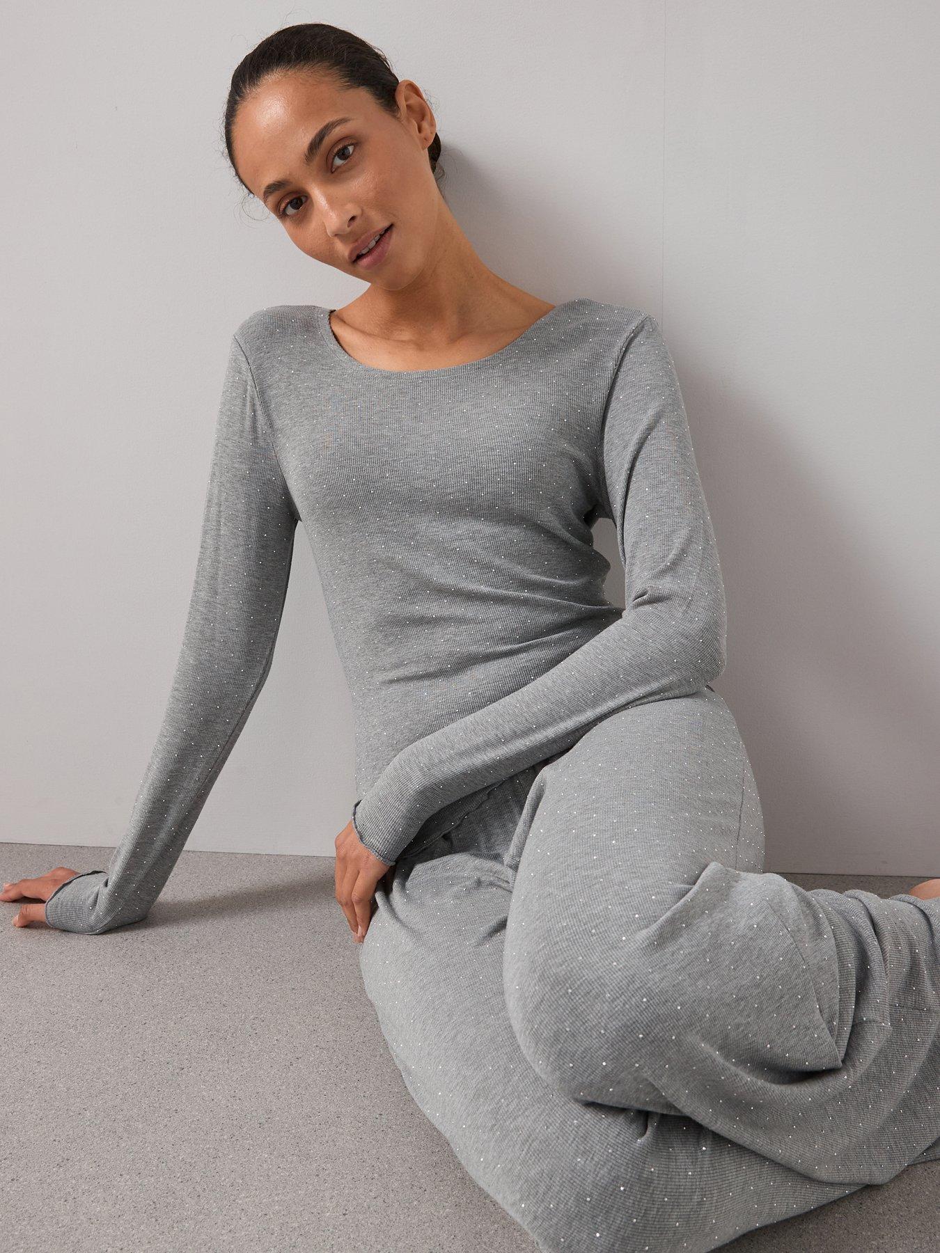 the-very-collection-glitter-slouch-ls-top-and-wide-leg-pj-set-grey