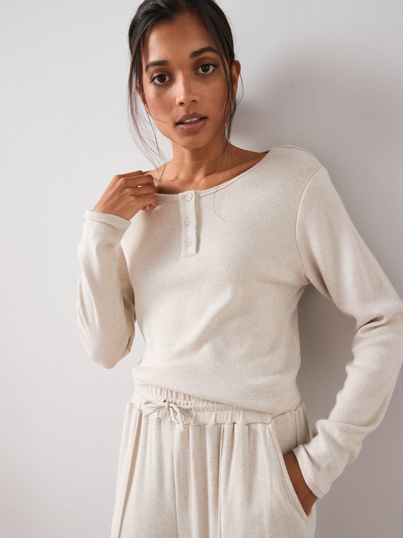 the-very-collection-soft-touch-slouchy-button-ls-top-and-wide-leg-loungewear-set-creamoutfit