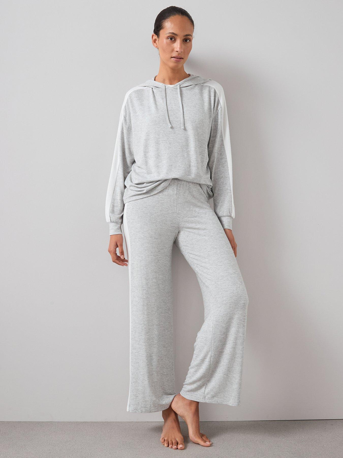 the-very-collection-panel-knit-hoody-and-wide-leg-constrast-loungewear-set-grey