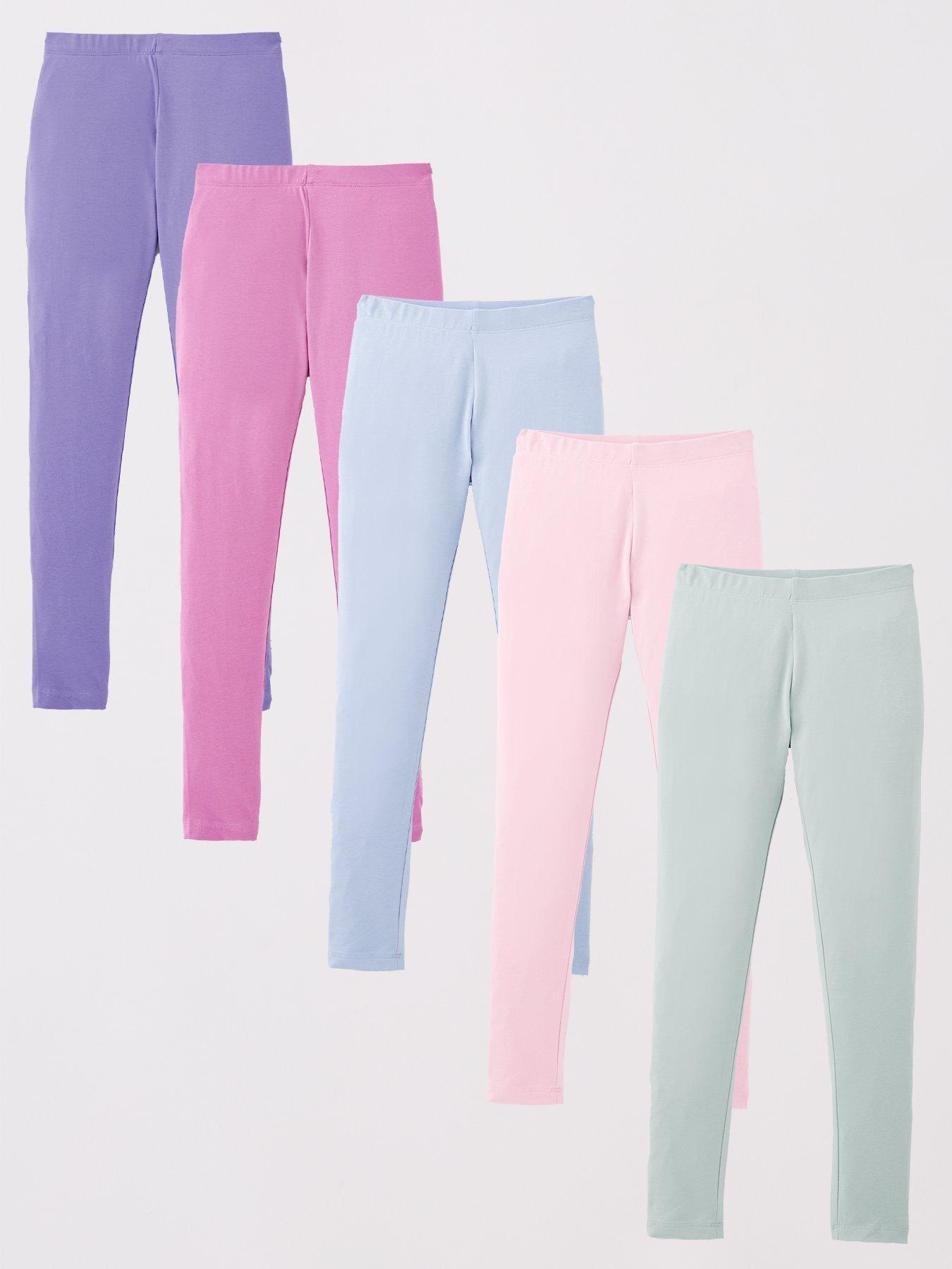 V by Very Girls 5 Pack Leggings - Multi