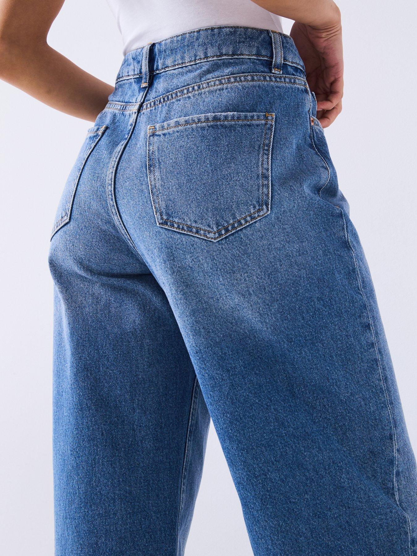 Image 5 of 6 of The Very Collection Cropped Barrel Leg Jeans - Mid Wash