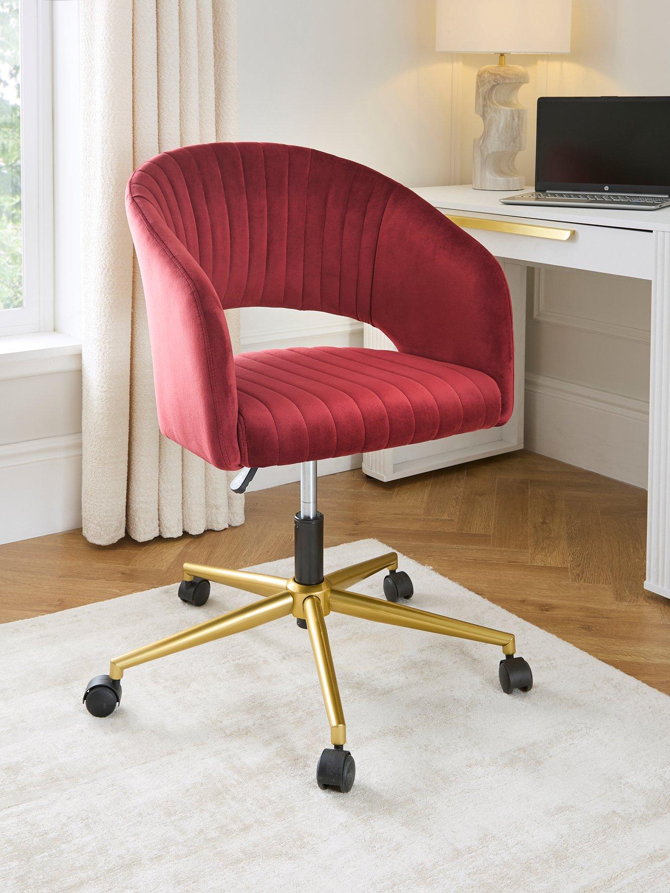 The Very Collection Solar Fabric Office Chair - Burgundy/Gold - FSC® Certified