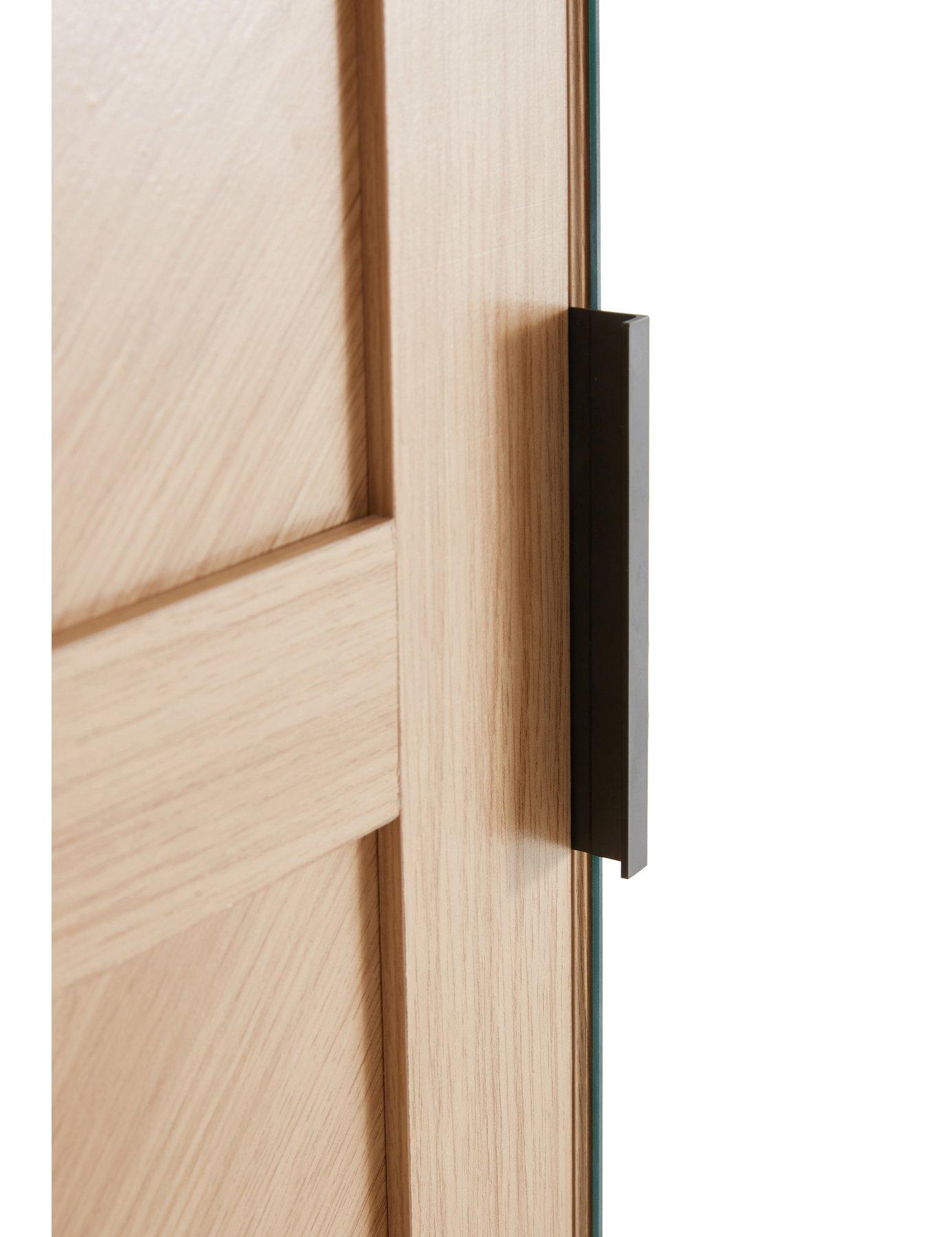 Image 5 of 7 of The Very Collection Chevry 3 Door Mirrored Wardrobe - Oak