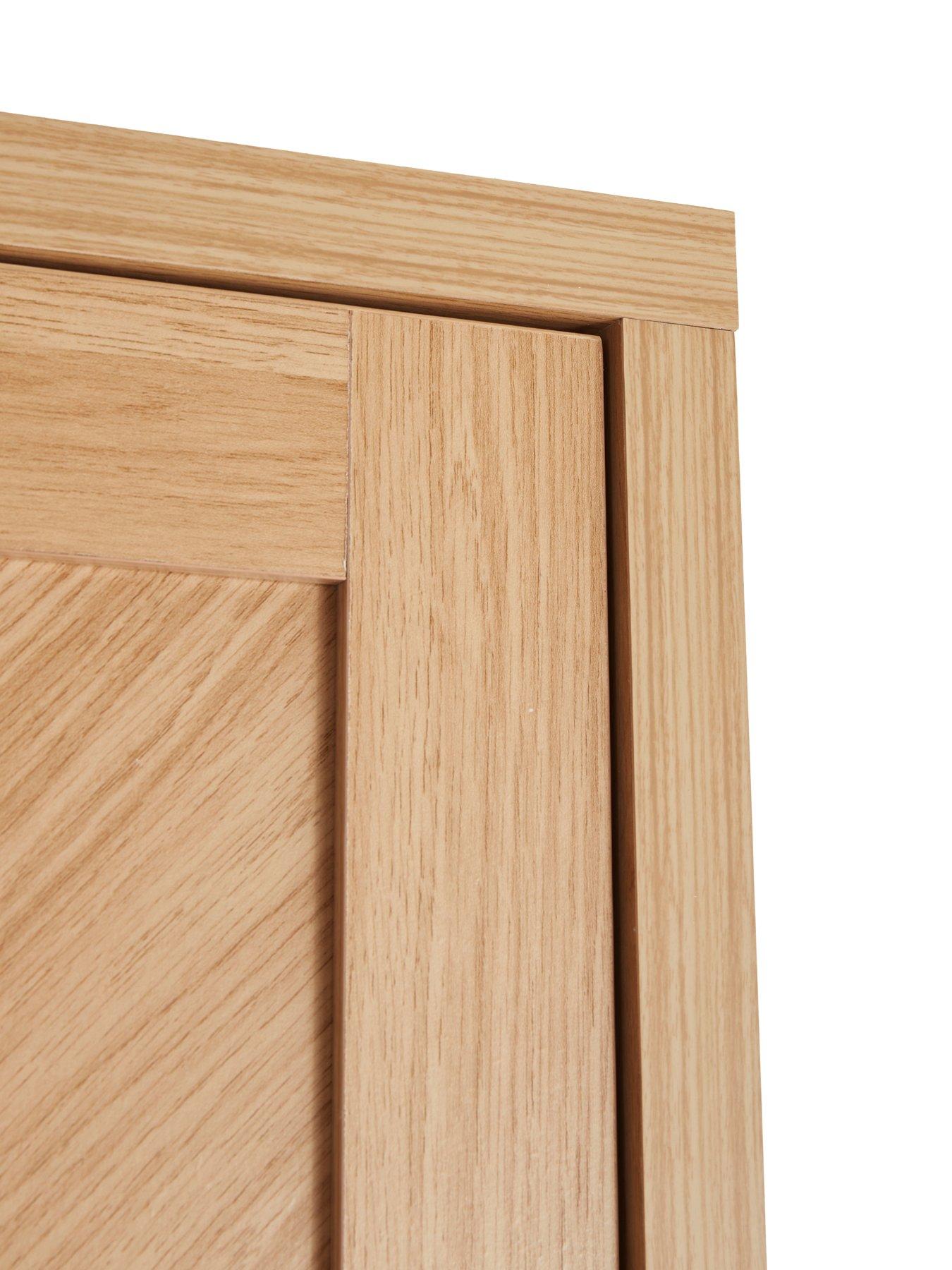 Image 6 of 7 of The Very Collection Chevry 3 Door Mirrored Wardrobe - Oak