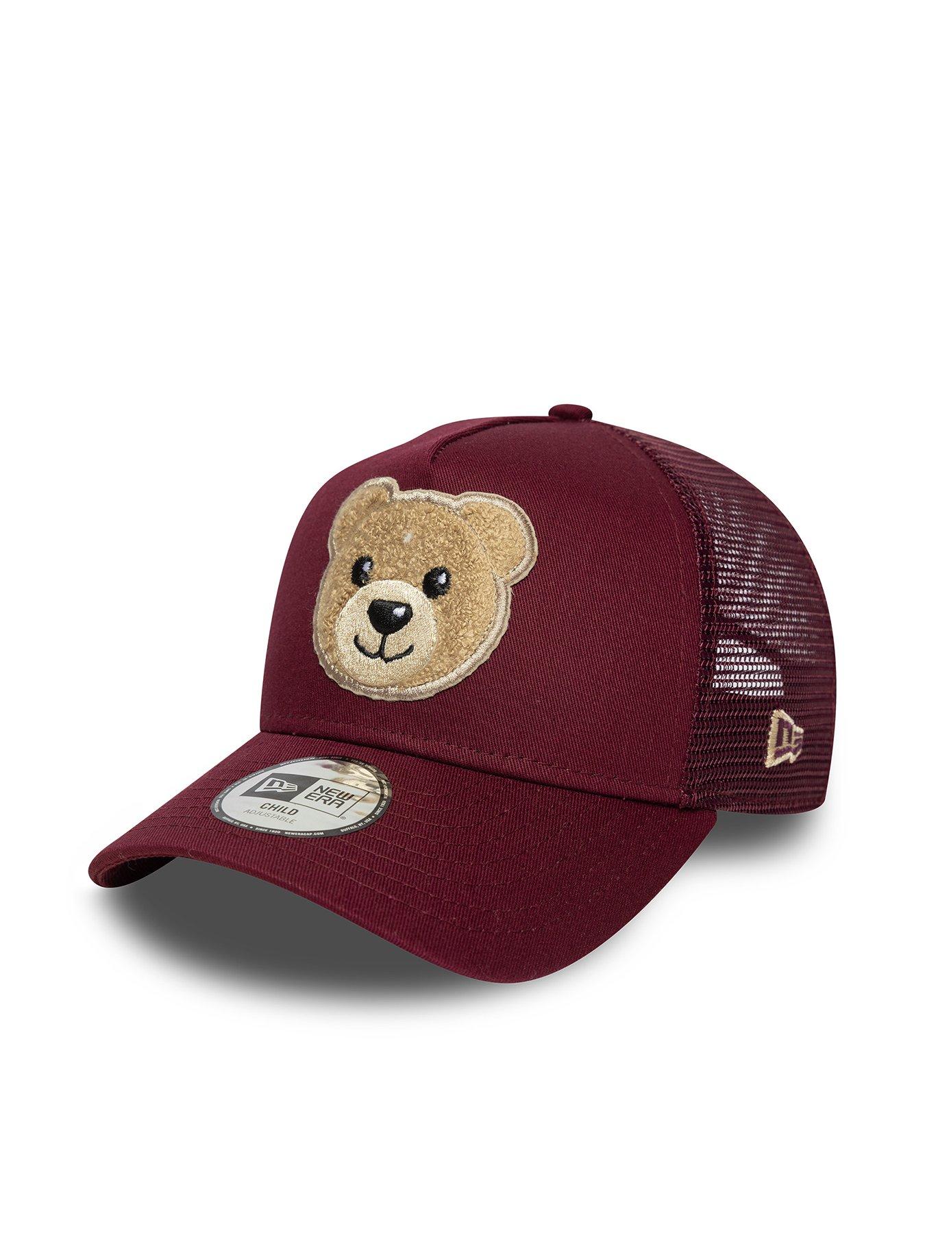 New Era Kids Child Boucle Bear Trucker Cap - Red
