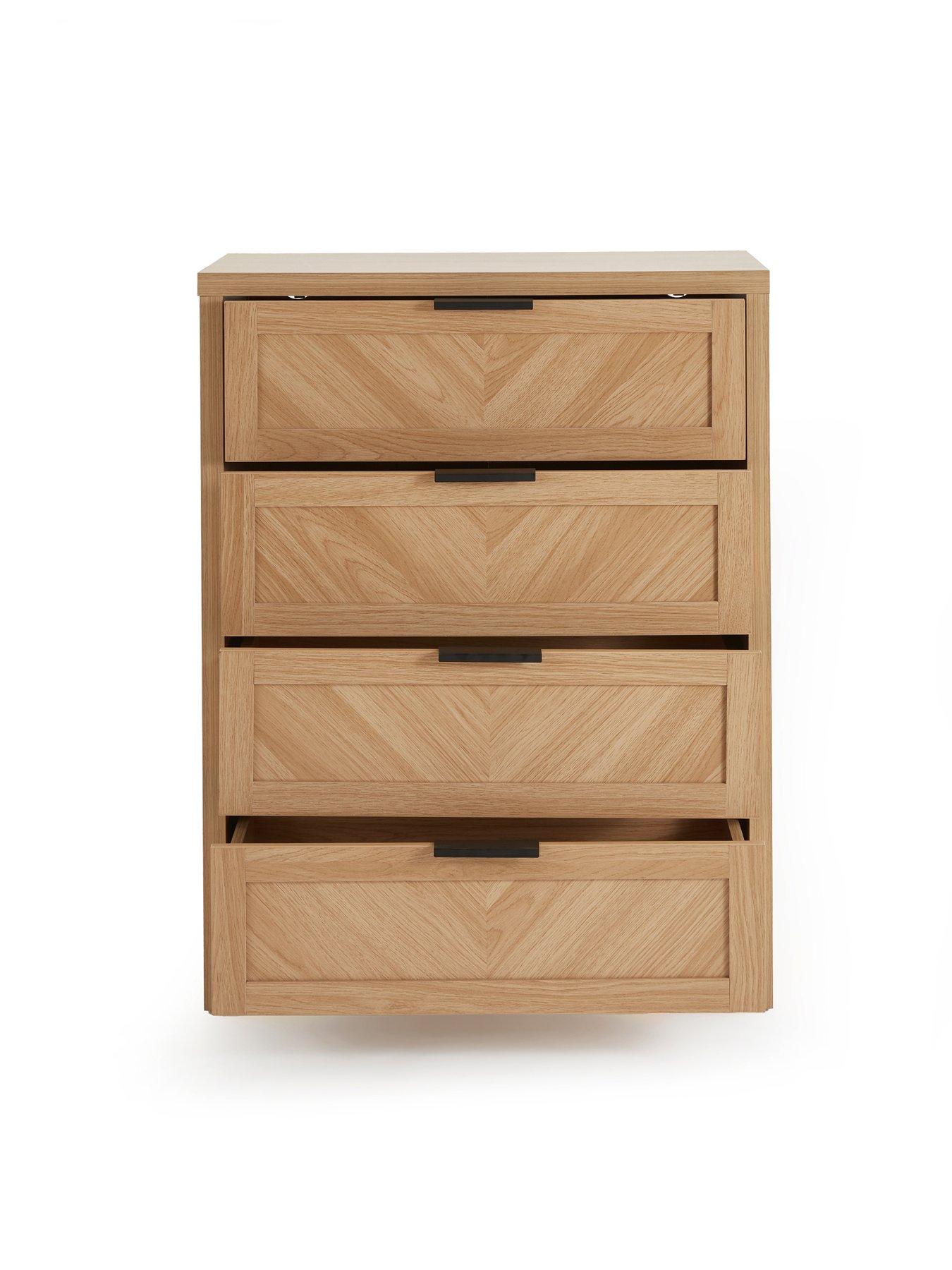 Image 4 of 7 of The Very Collection Chevry 4 Drawer Chest - Oak