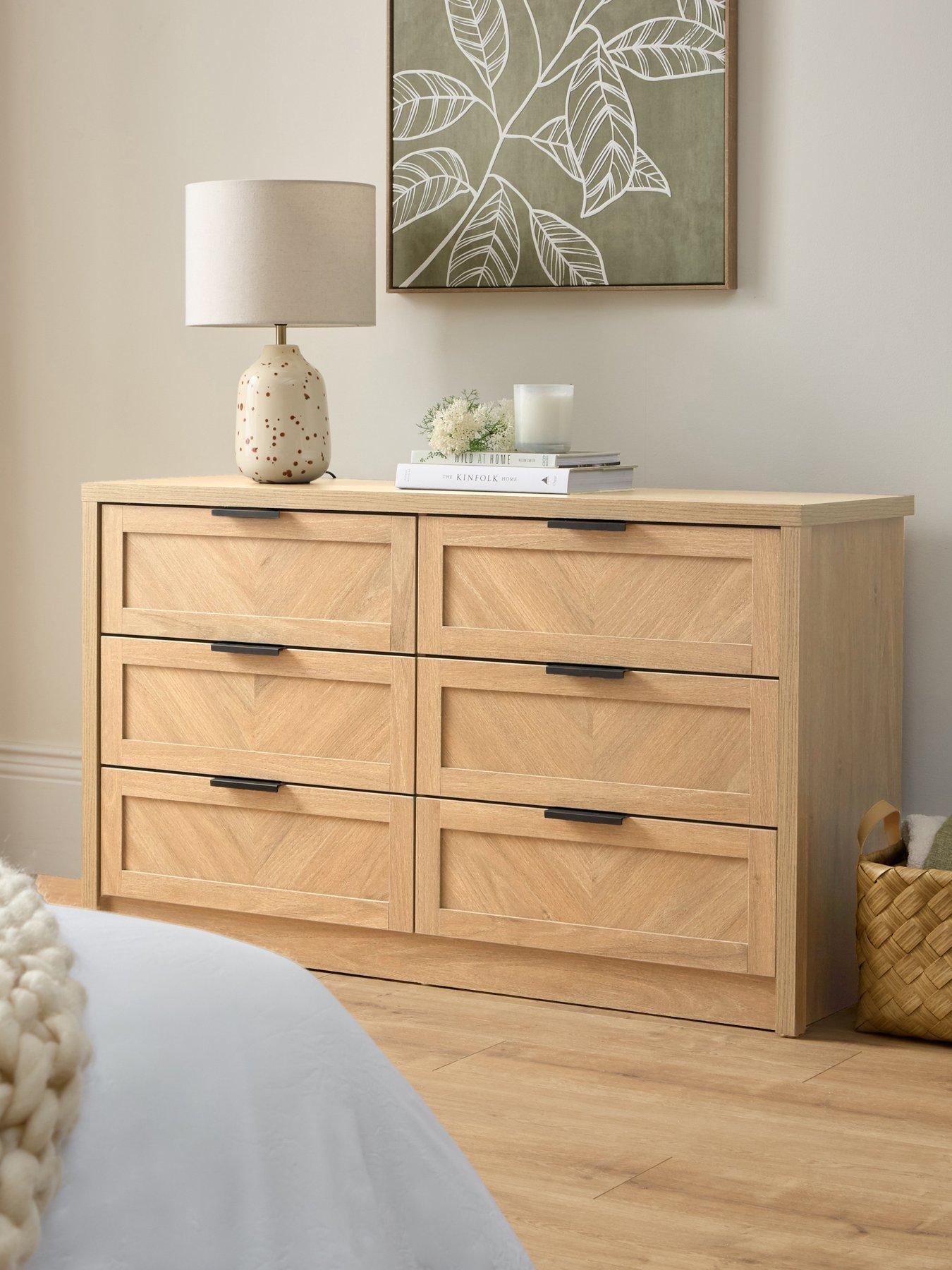 Image 1 of 7 of The Very Collection Chevry 3 +&nbsp;3 Drawer Chest - Oak