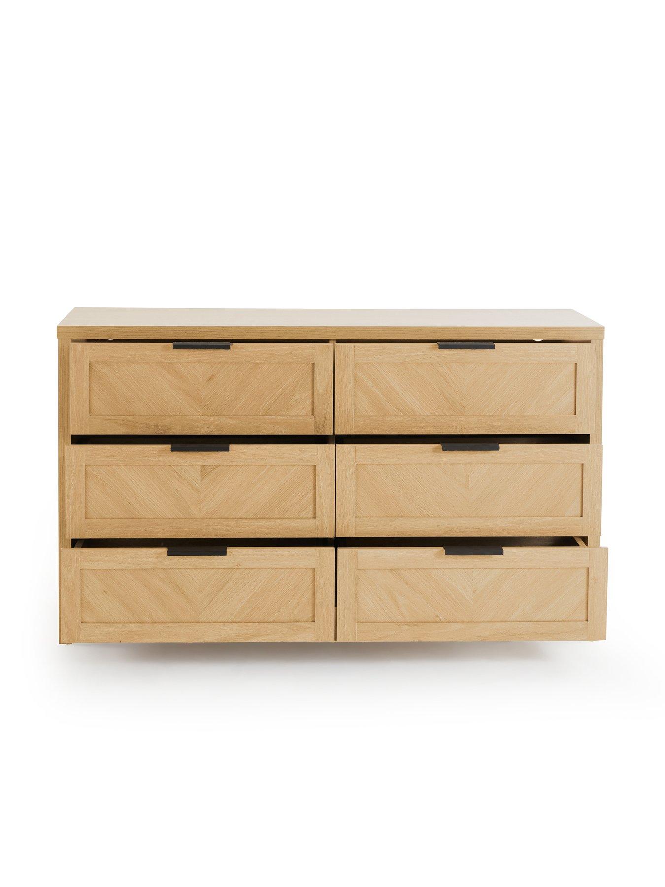 Image 4 of 7 of The Very Collection Chevry 3 +&nbsp;3 Drawer Chest - Oak