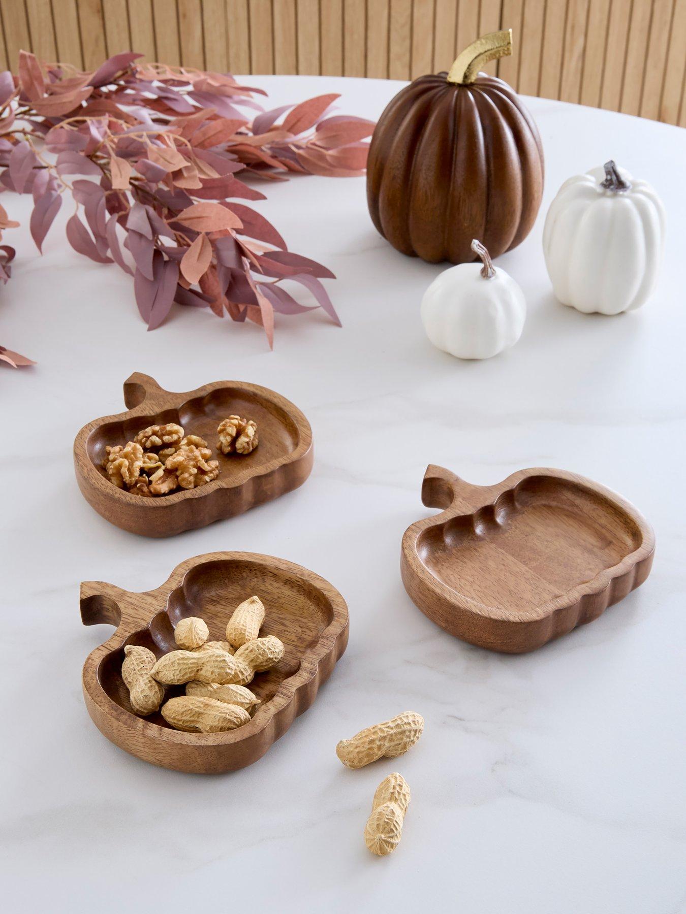 Image 1 of 5 of Very Home Set Of 3 Pumpkin Mini Trays