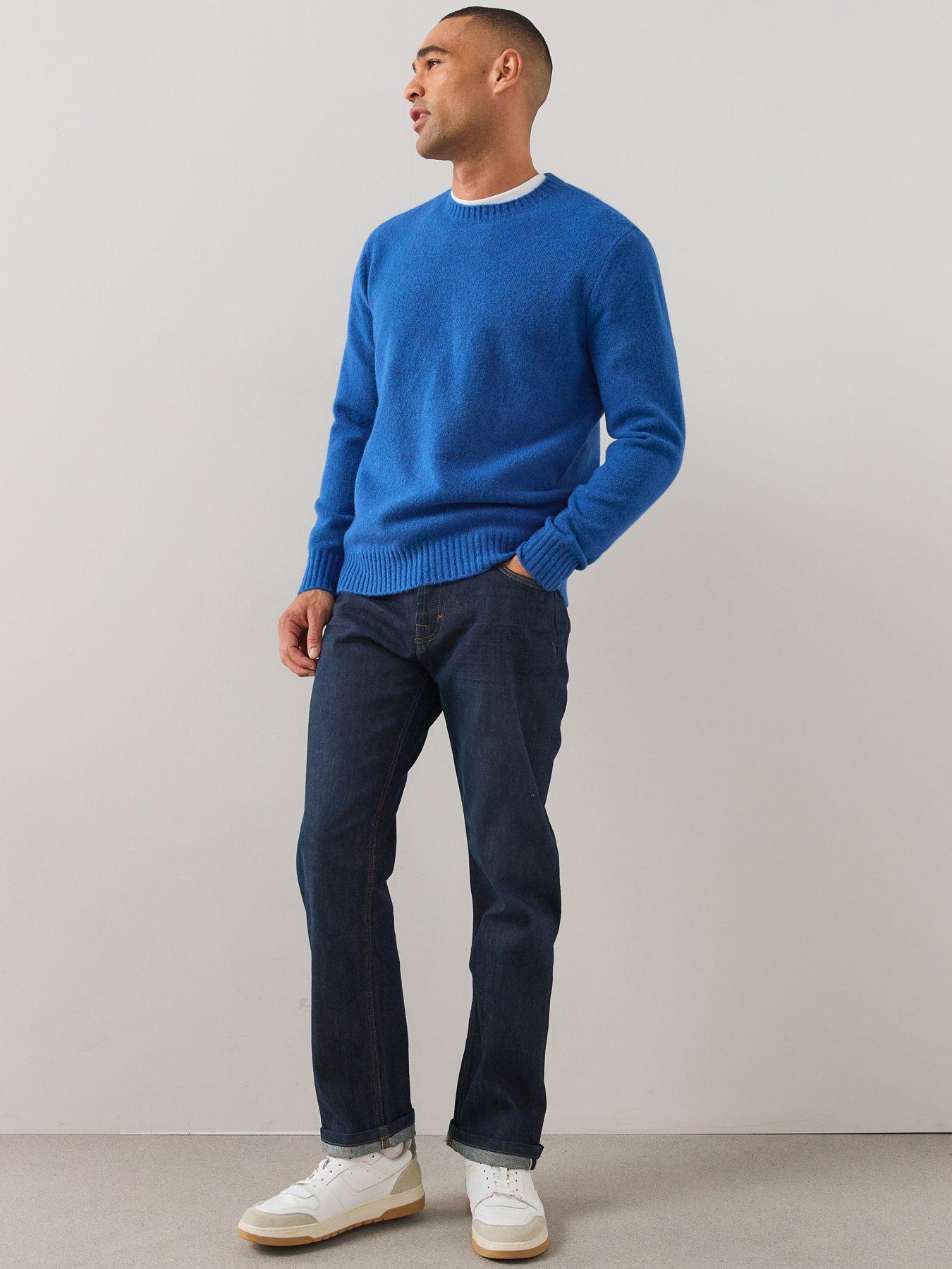 The Very Collection Rigid Selvedge Straight Fit Jeans - Mid Wash Blue