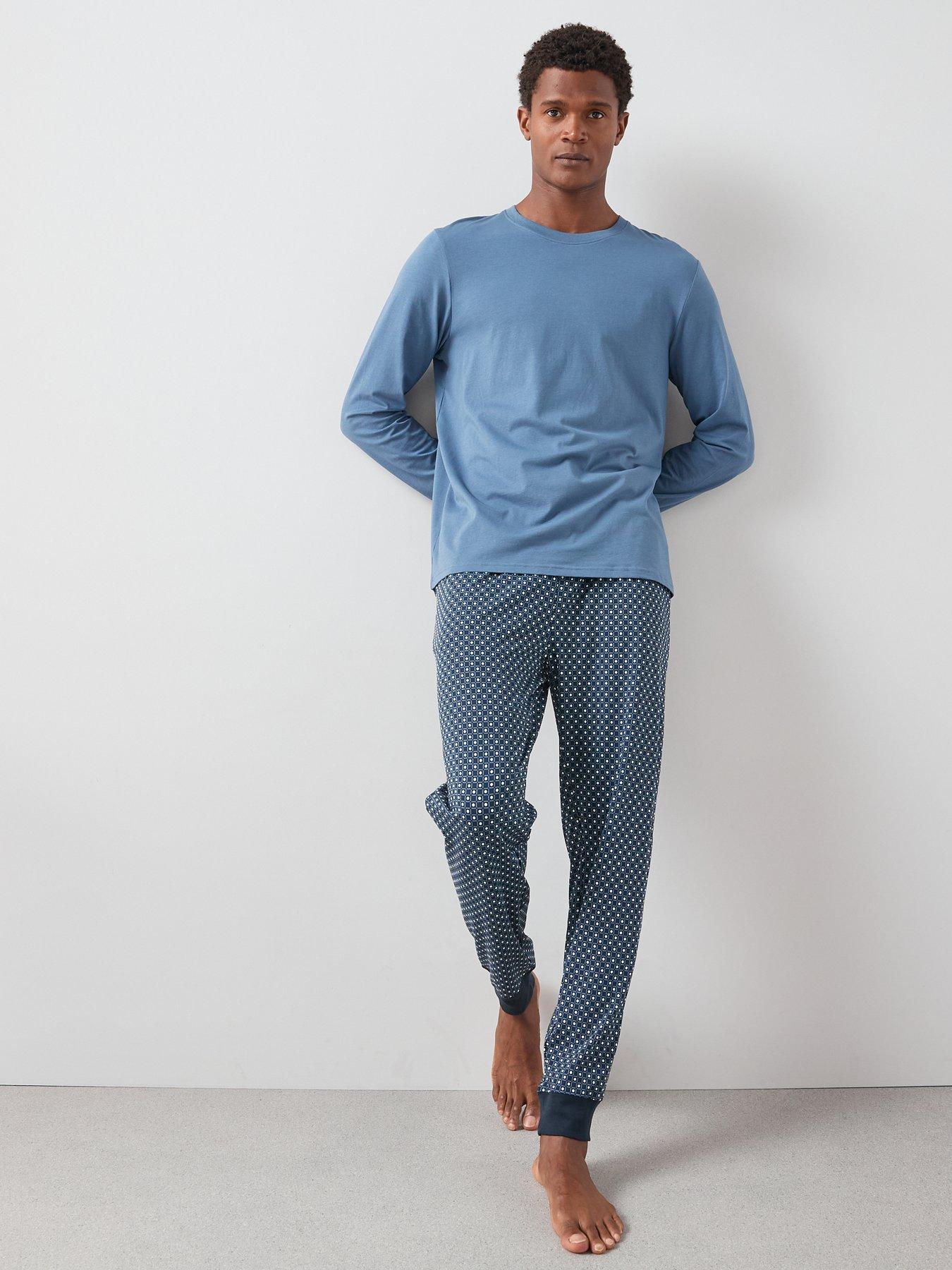 very-man-geo-print-long-sleeve-pyjama-set-navyback