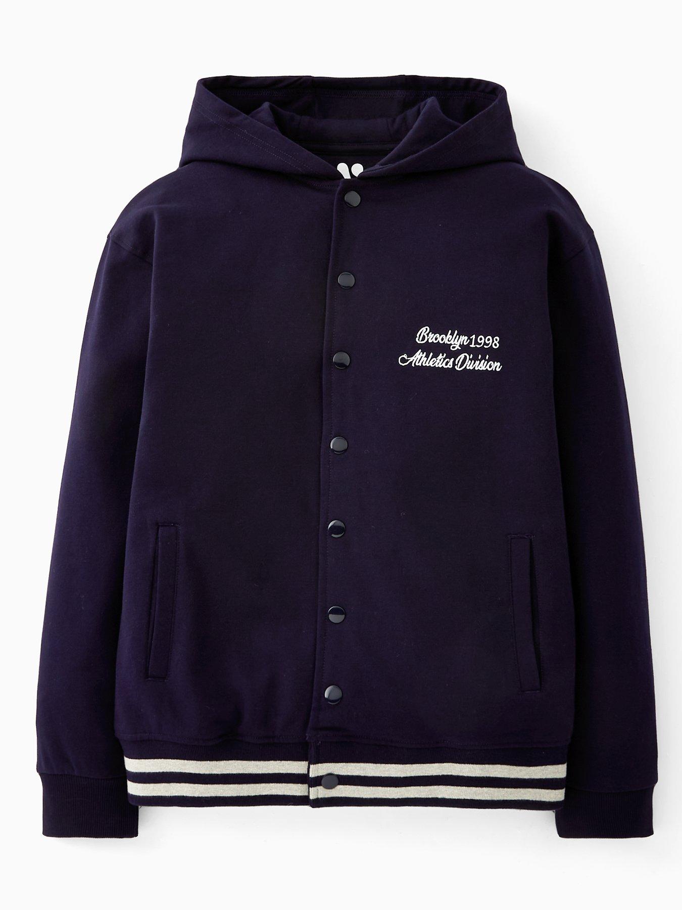V by Very Boys Baseball Hooded Jacket - Navy