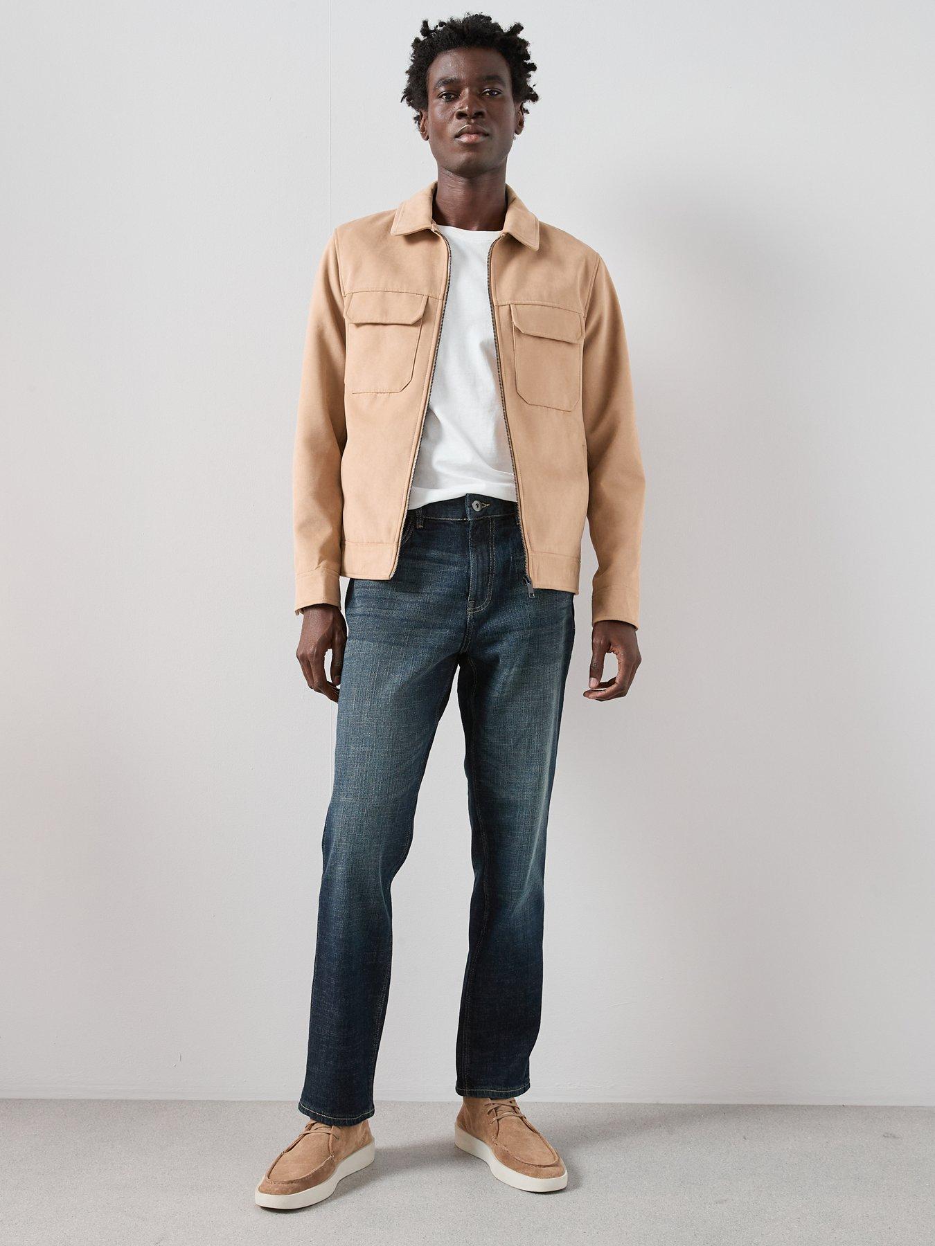 Image 3 of 7 of The Very Collection Cross Hatch Slim Fit Jean - Dark Blue