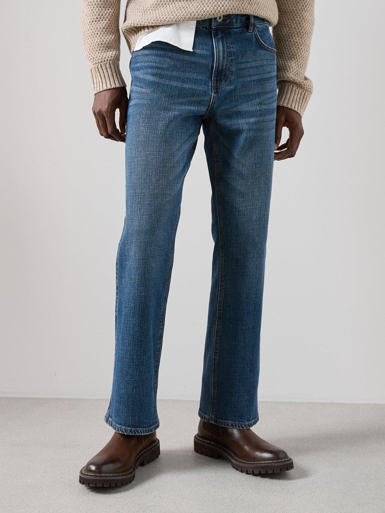 The Very Collection Cross Hatch Bootcut Fit Jeans - Blue