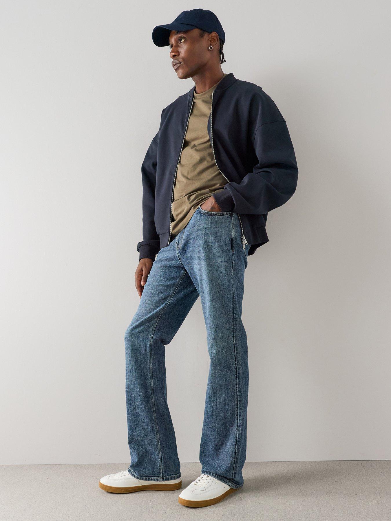 Image 3 of 7 of The Very Collection Cross Hatch Bootcut Fit Jeans - Blue