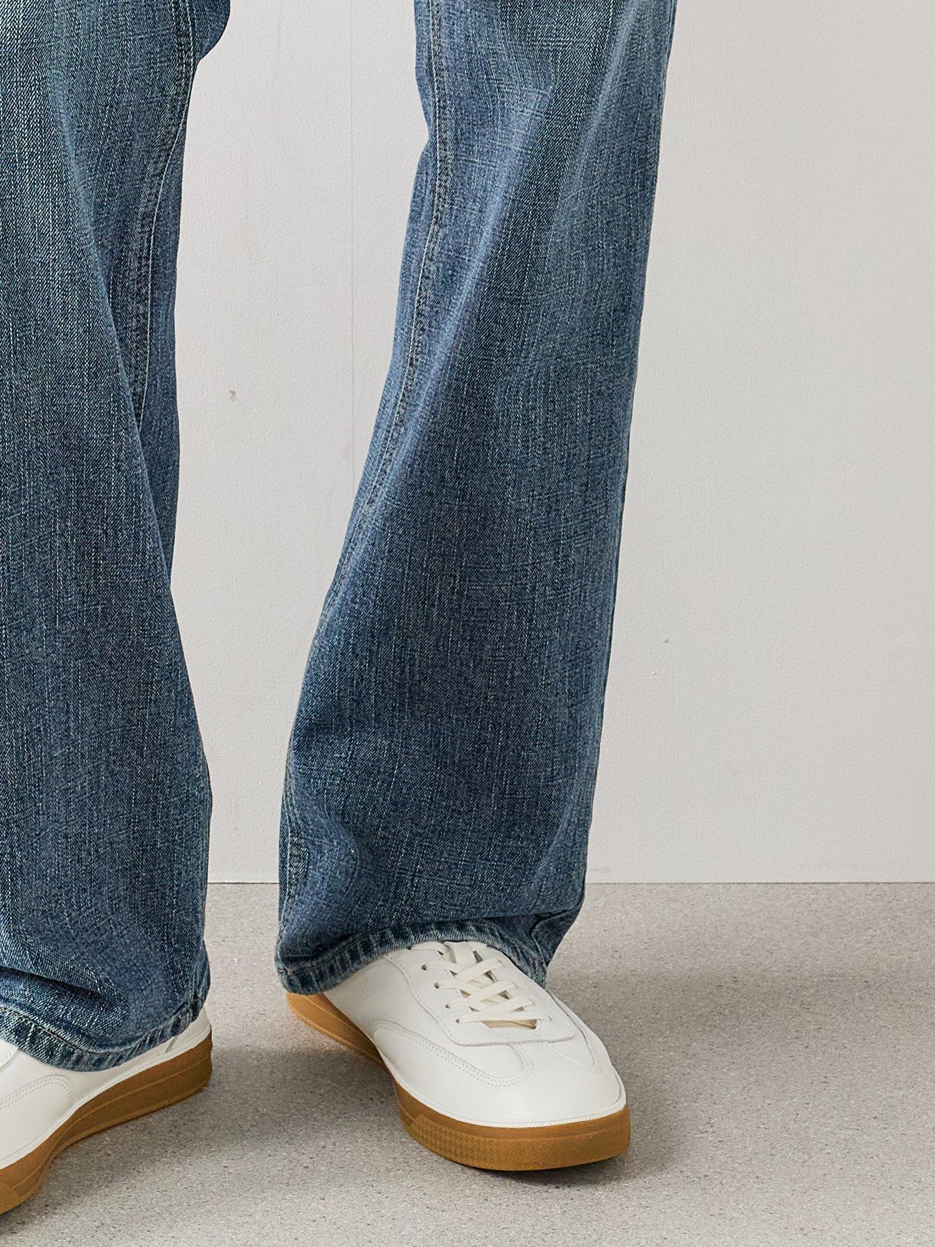 Image 4 of 7 of The Very Collection Cross Hatch Bootcut Fit Jeans - Blue