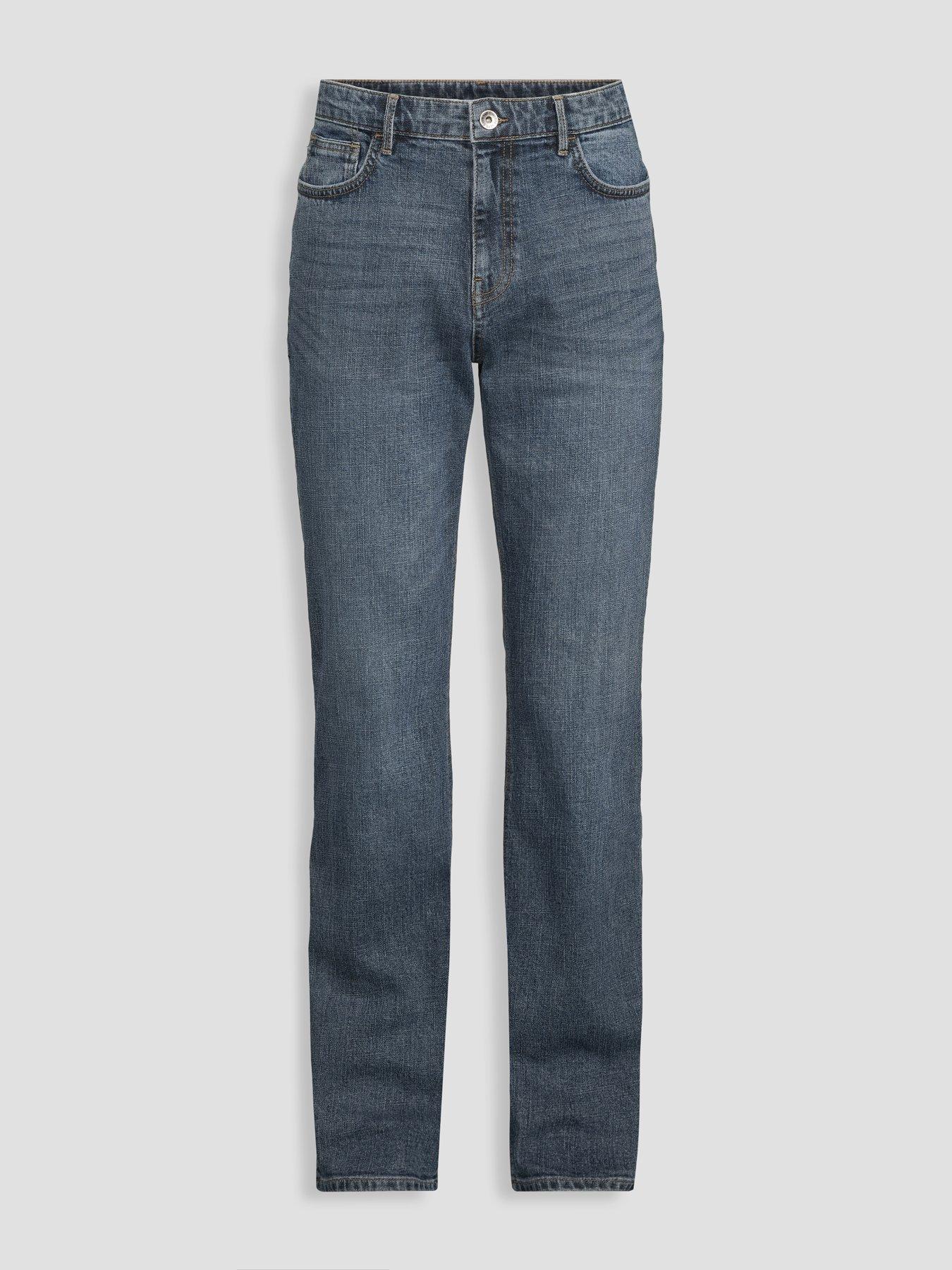 Image 7 of 7 of The Very Collection Cross Hatch Bootcut Fit Jeans - Blue