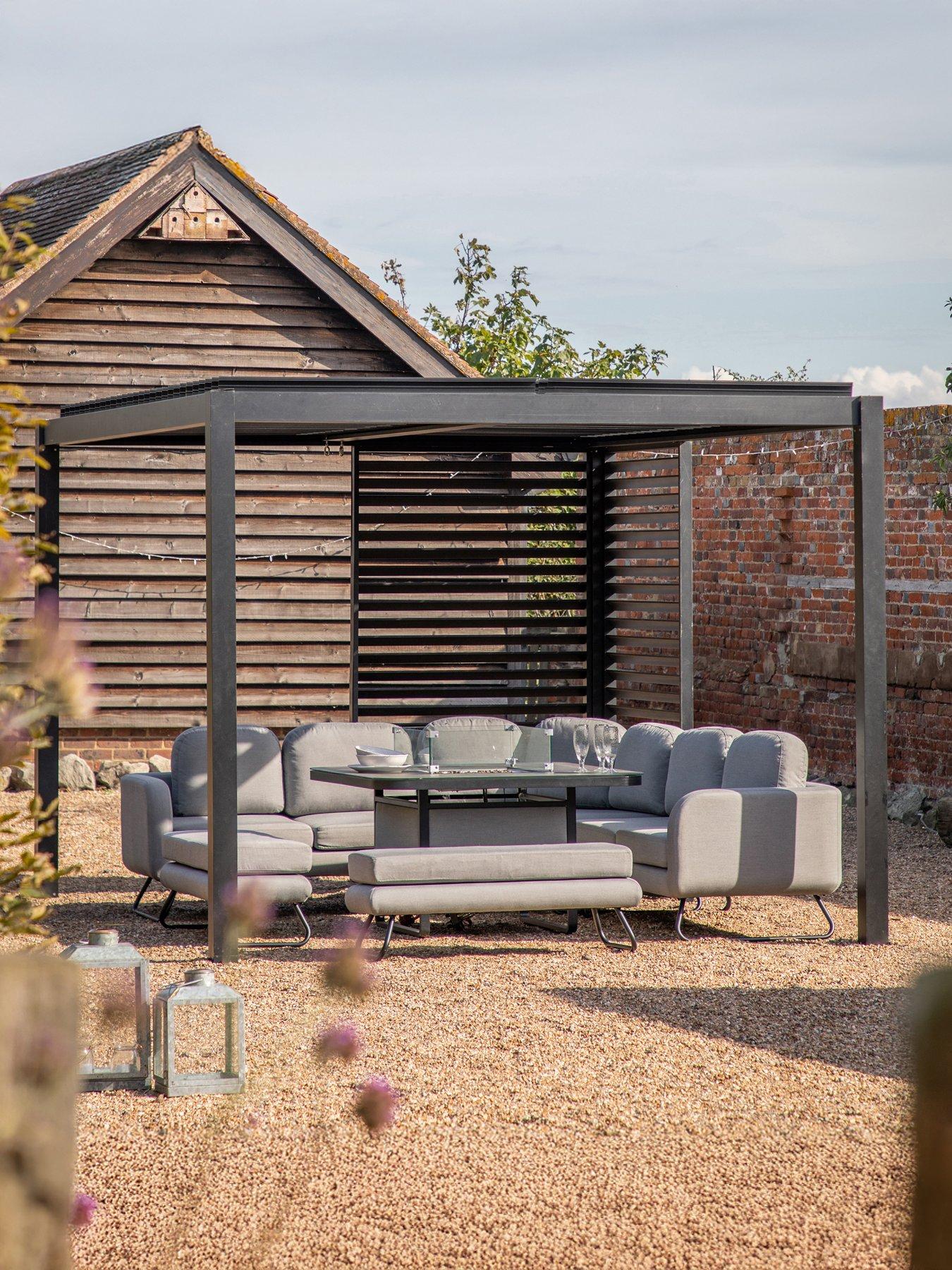 Image 1 of 5 of Gallery Direct Messina Pergola Black 3000x4000mm