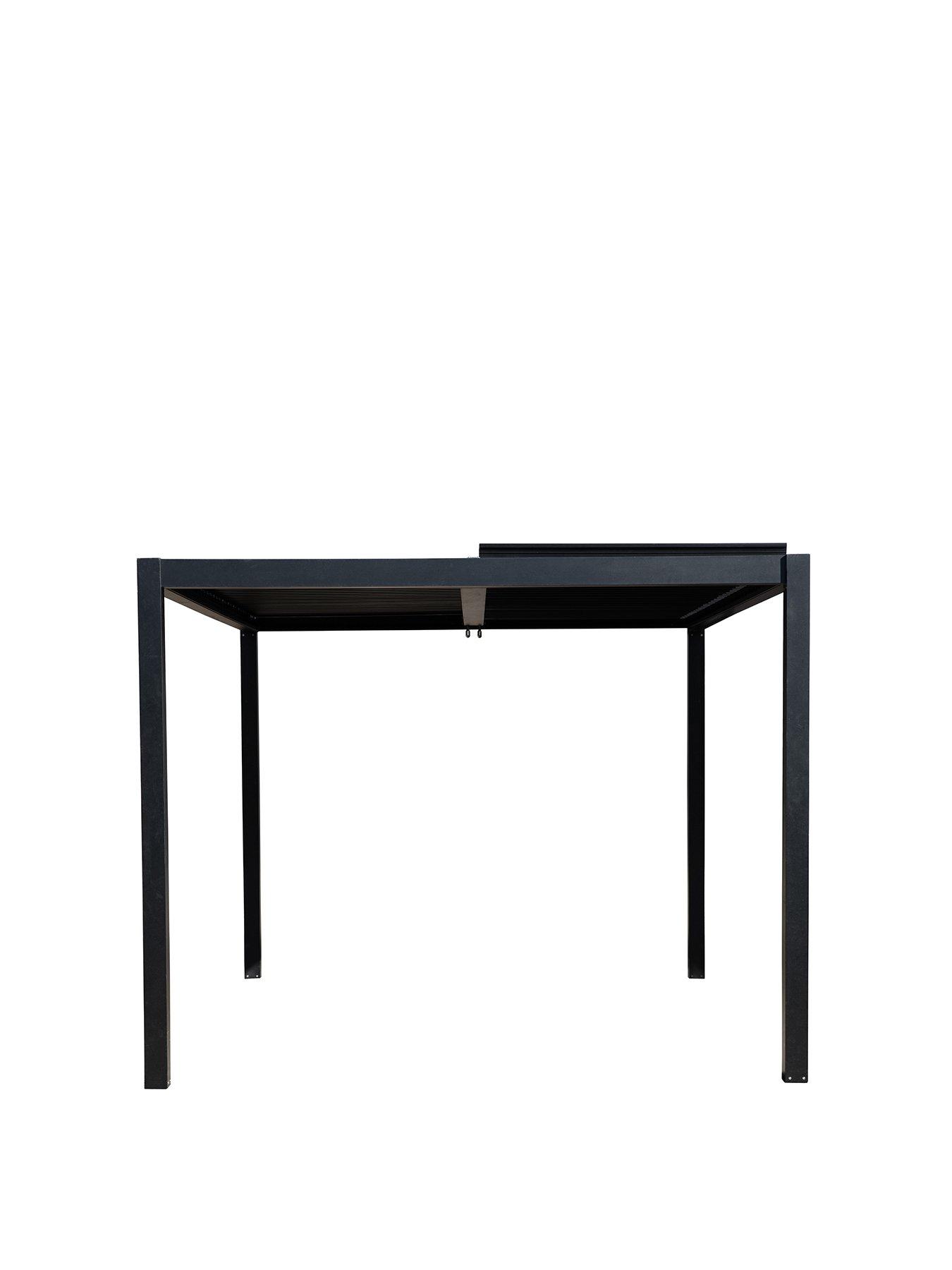 Image 2 of 5 of Gallery Direct Messina Pergola Black 3000x4000mm