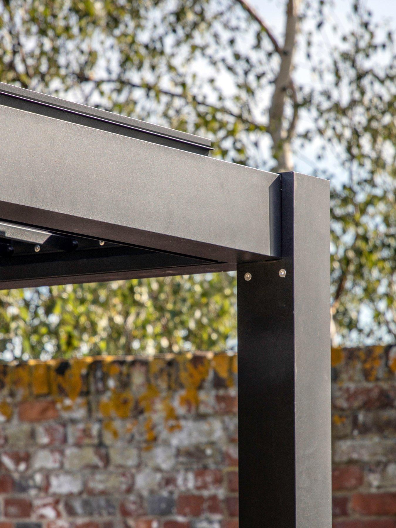 Image 3 of 5 of Gallery Direct Messina Pergola Black 3000x4000mm
