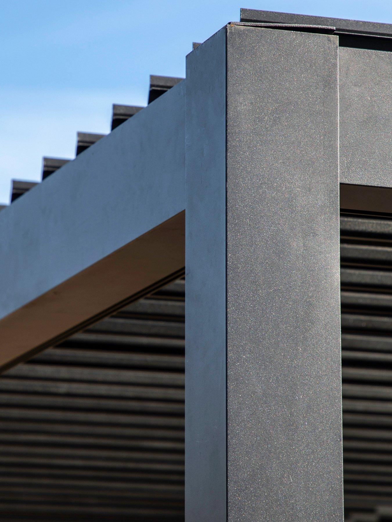 Image 4 of 5 of Gallery Direct Messina Pergola Black 3000x4000mm